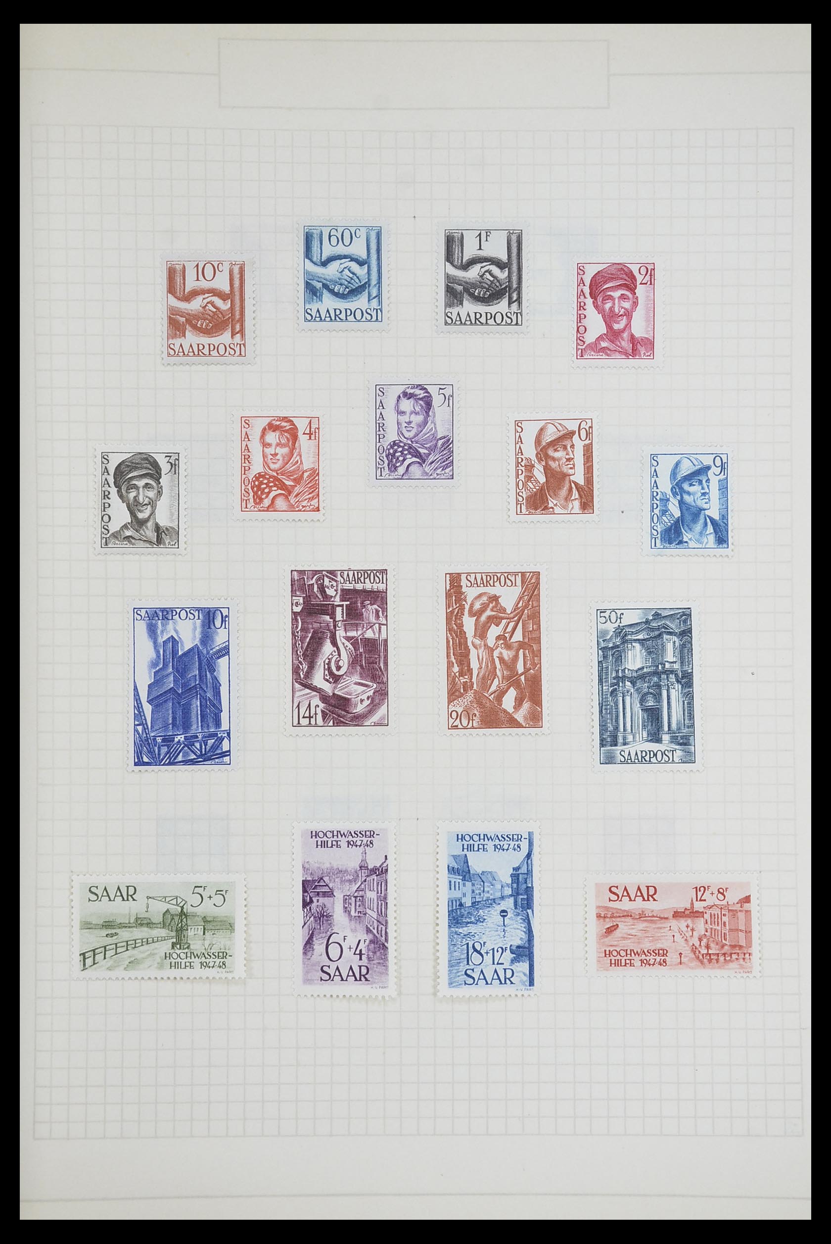 33716 021 - Postzegelverzameling 33716 Saar 1920-1959.
