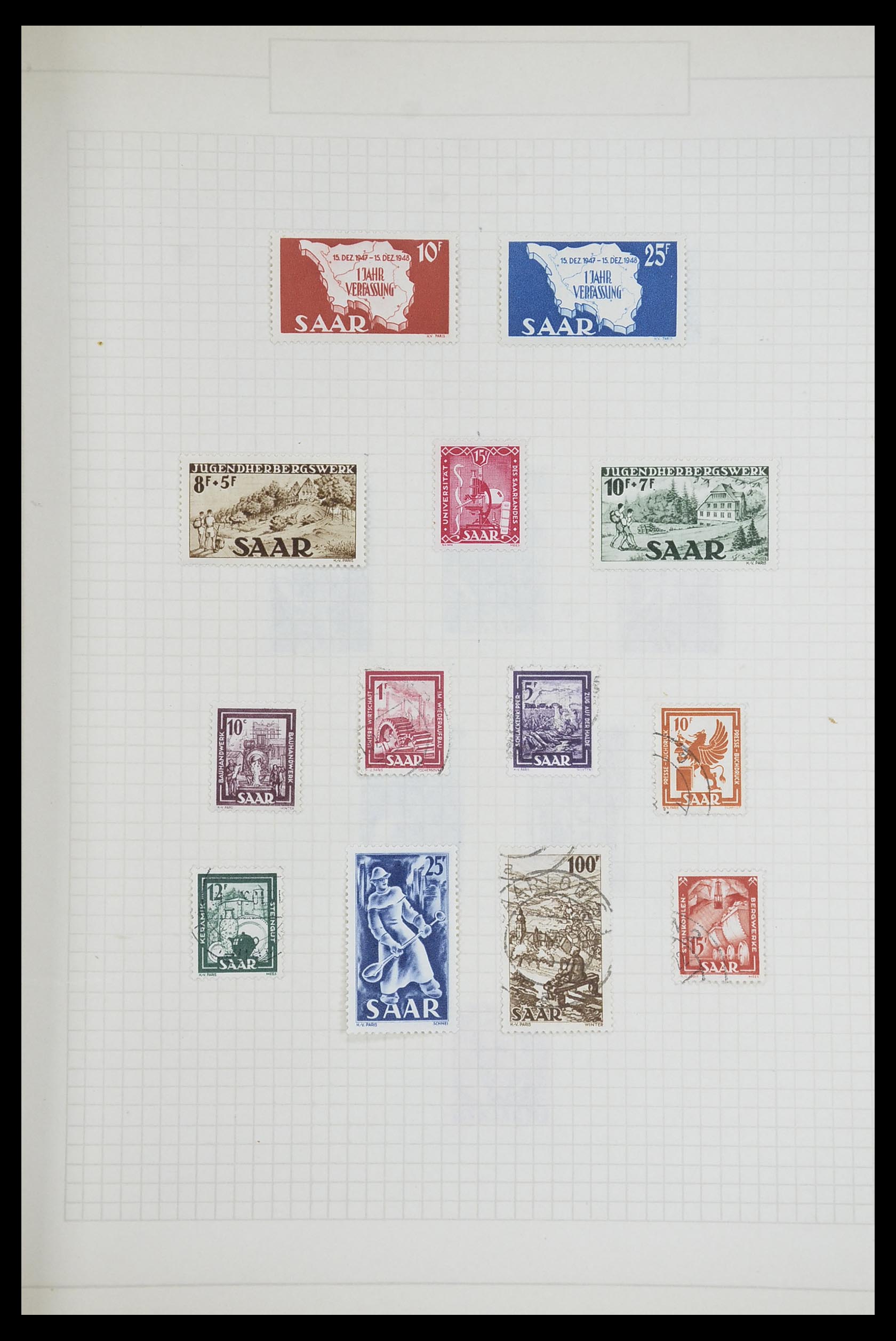 33716 022 - Postzegelverzameling 33716 Saar 1920-1959.