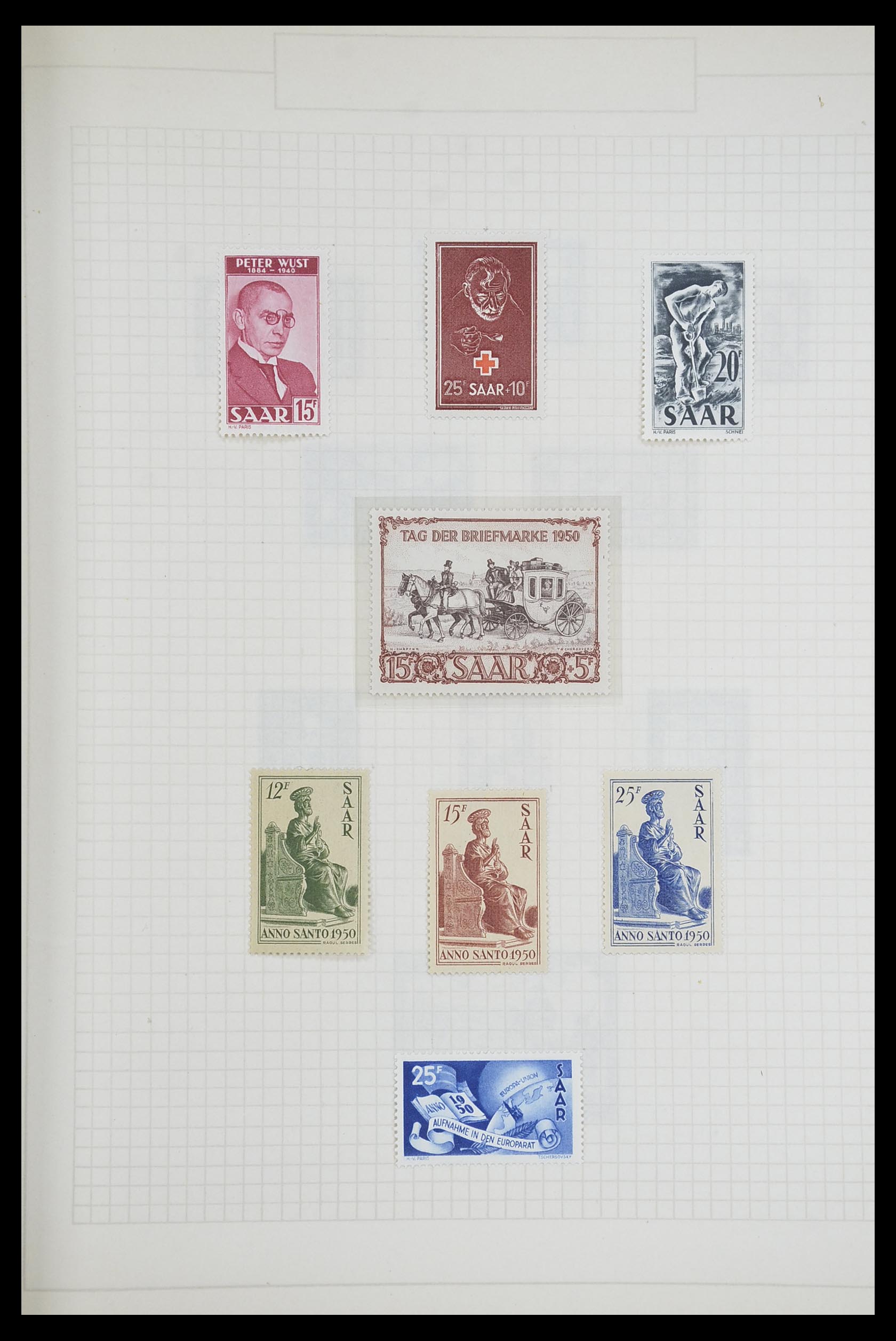 33716 024 - Postzegelverzameling 33716 Saar 1920-1959.