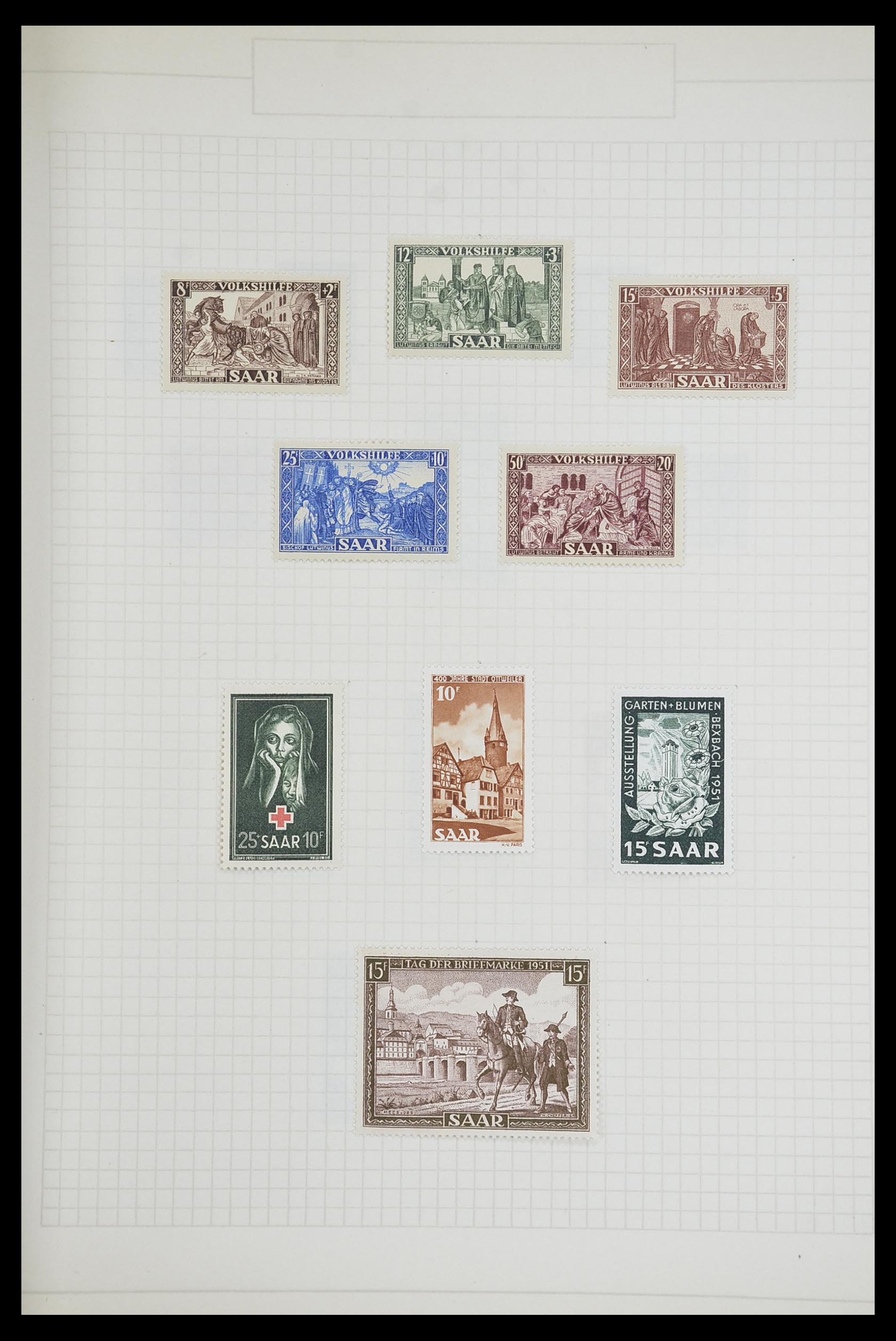 33716 025 - Postzegelverzameling 33716 Saar 1920-1959.