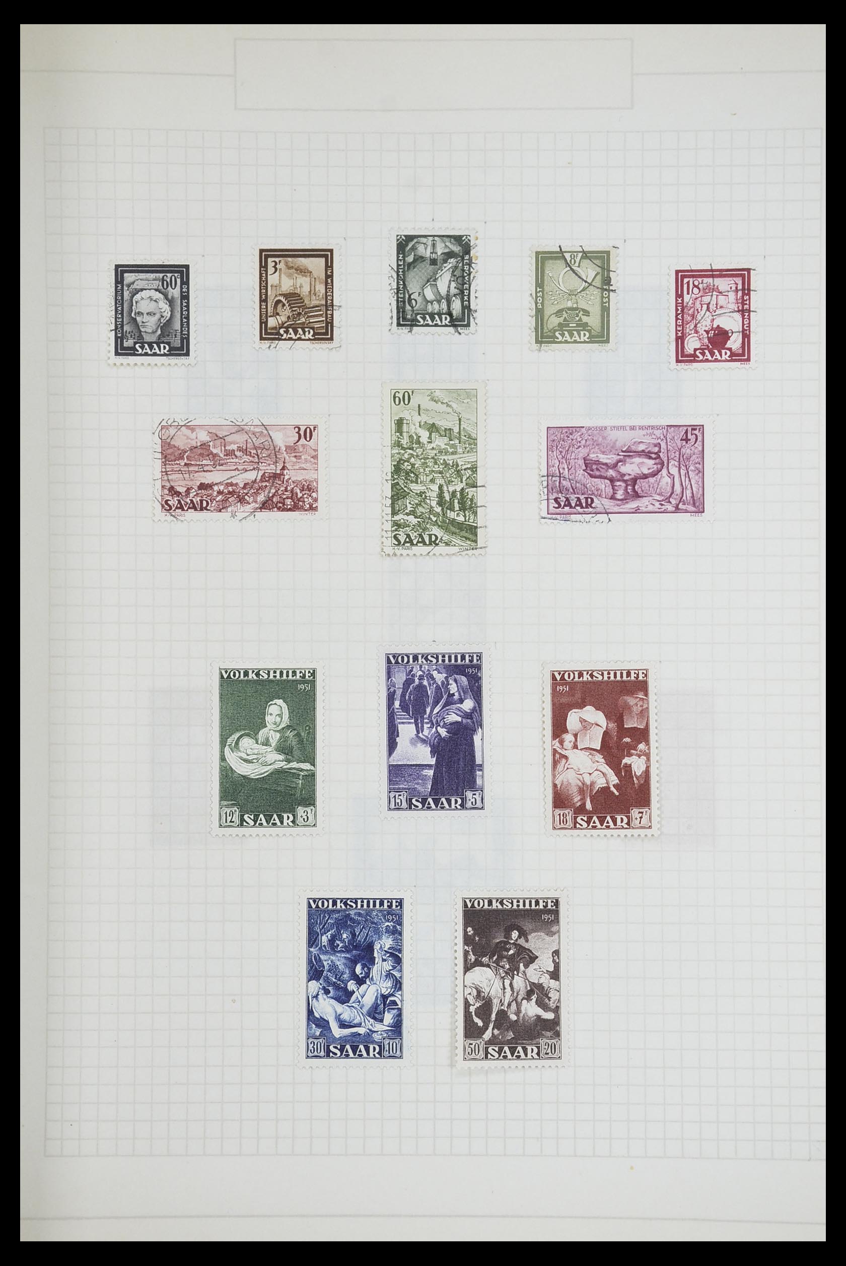 33716 026 - Postzegelverzameling 33716 Saar 1920-1959.