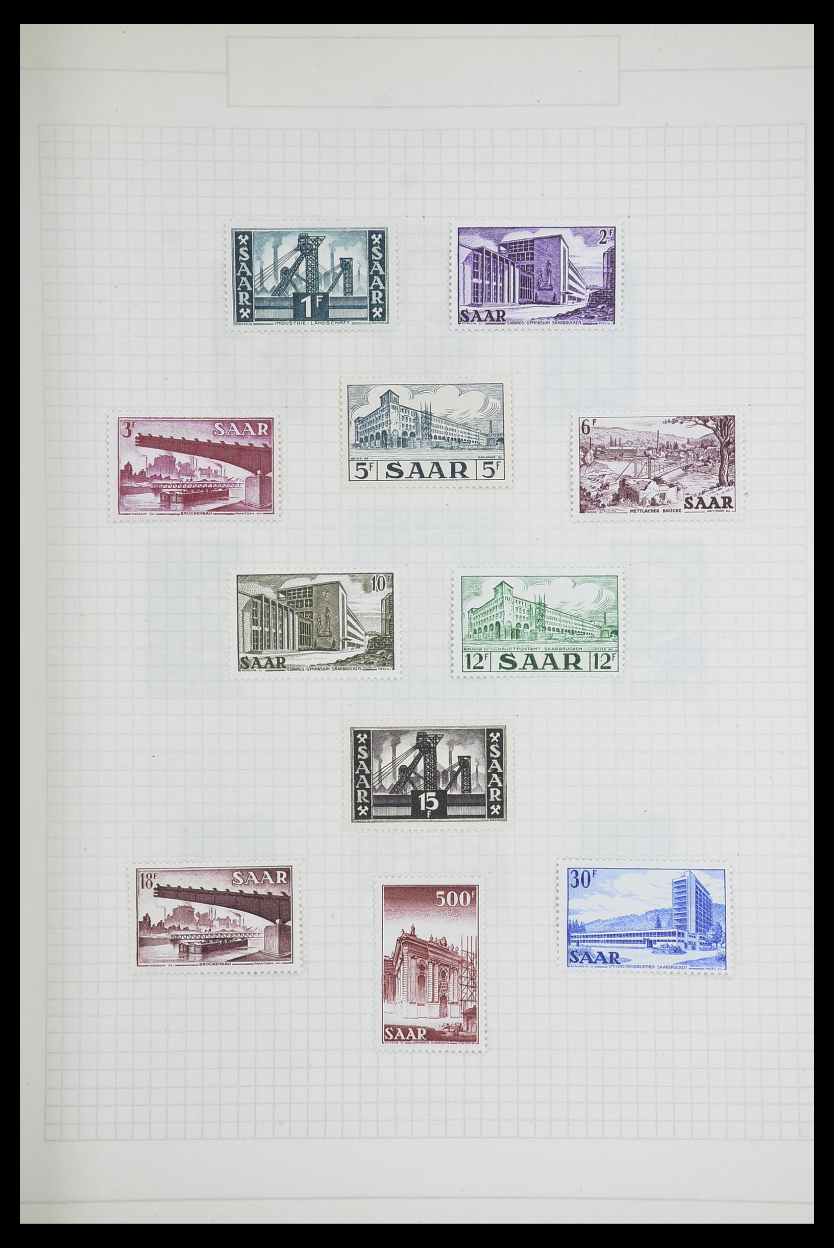 33716 028 - Postzegelverzameling 33716 Saar 1920-1959.
