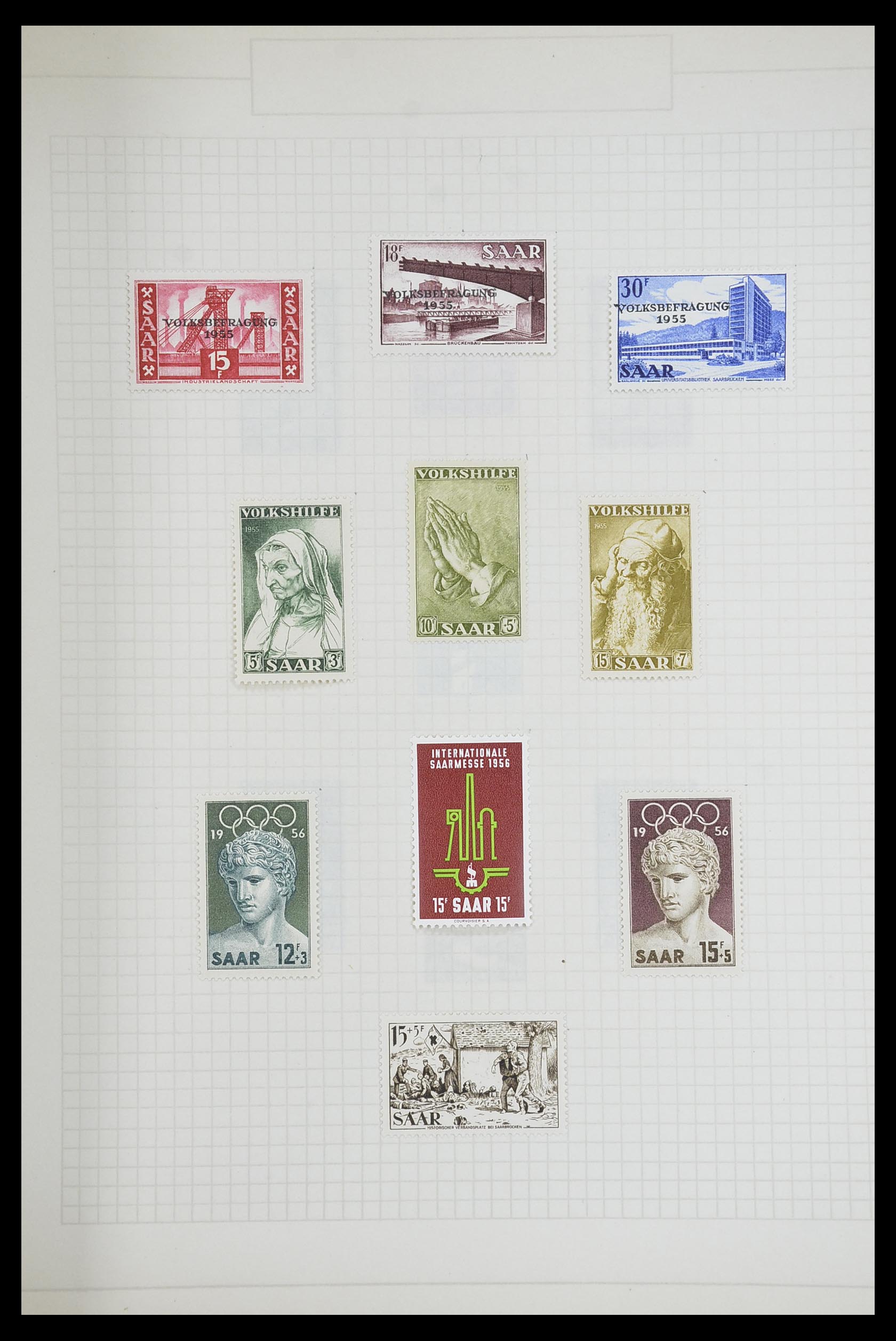 33716 032 - Postzegelverzameling 33716 Saar 1920-1959.