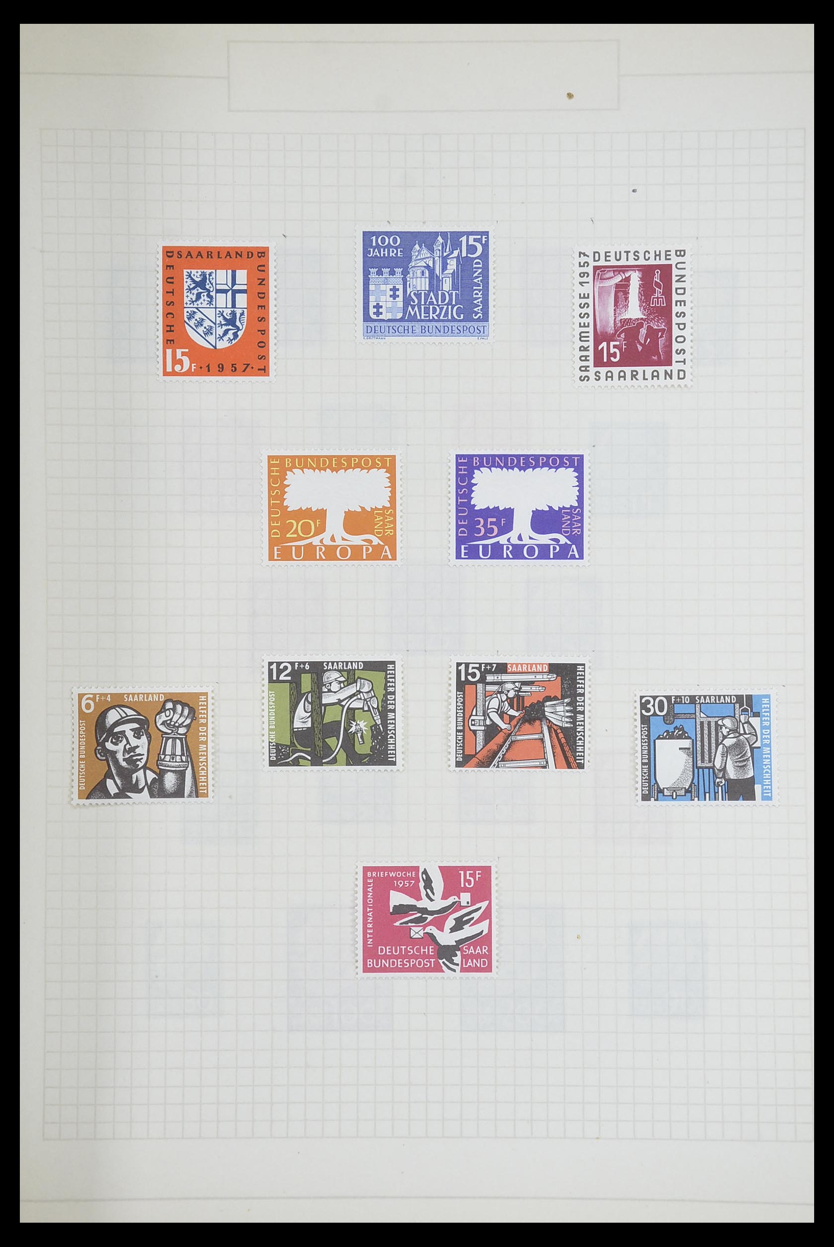 33716 034 - Postzegelverzameling 33716 Saar 1920-1959.