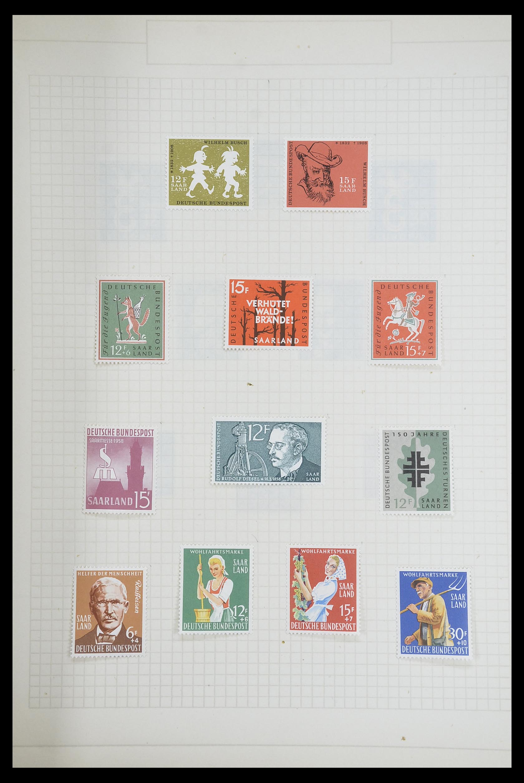 33716 037 - Postzegelverzameling 33716 Saar 1920-1959.