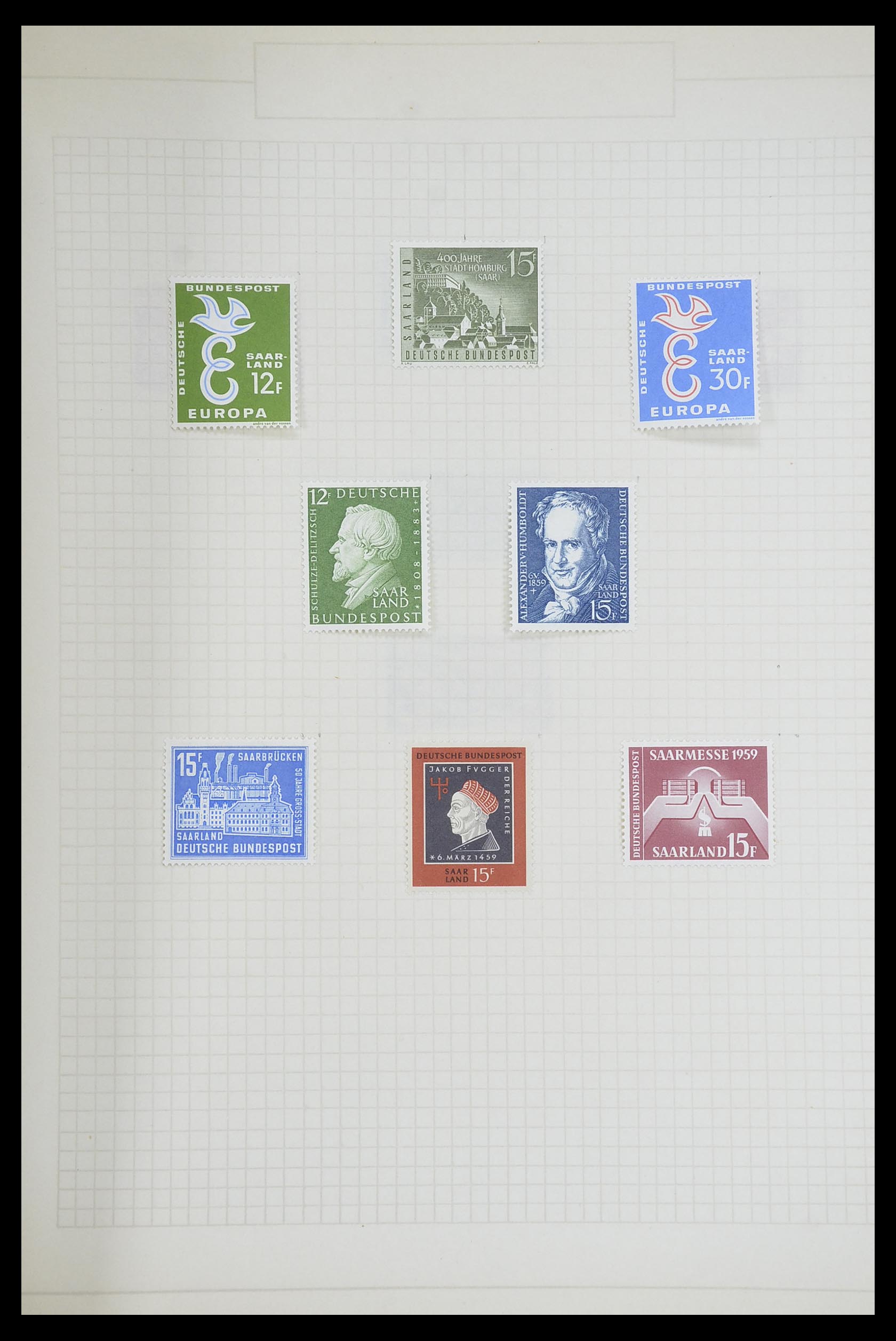33716 038 - Postzegelverzameling 33716 Saar 1920-1959.