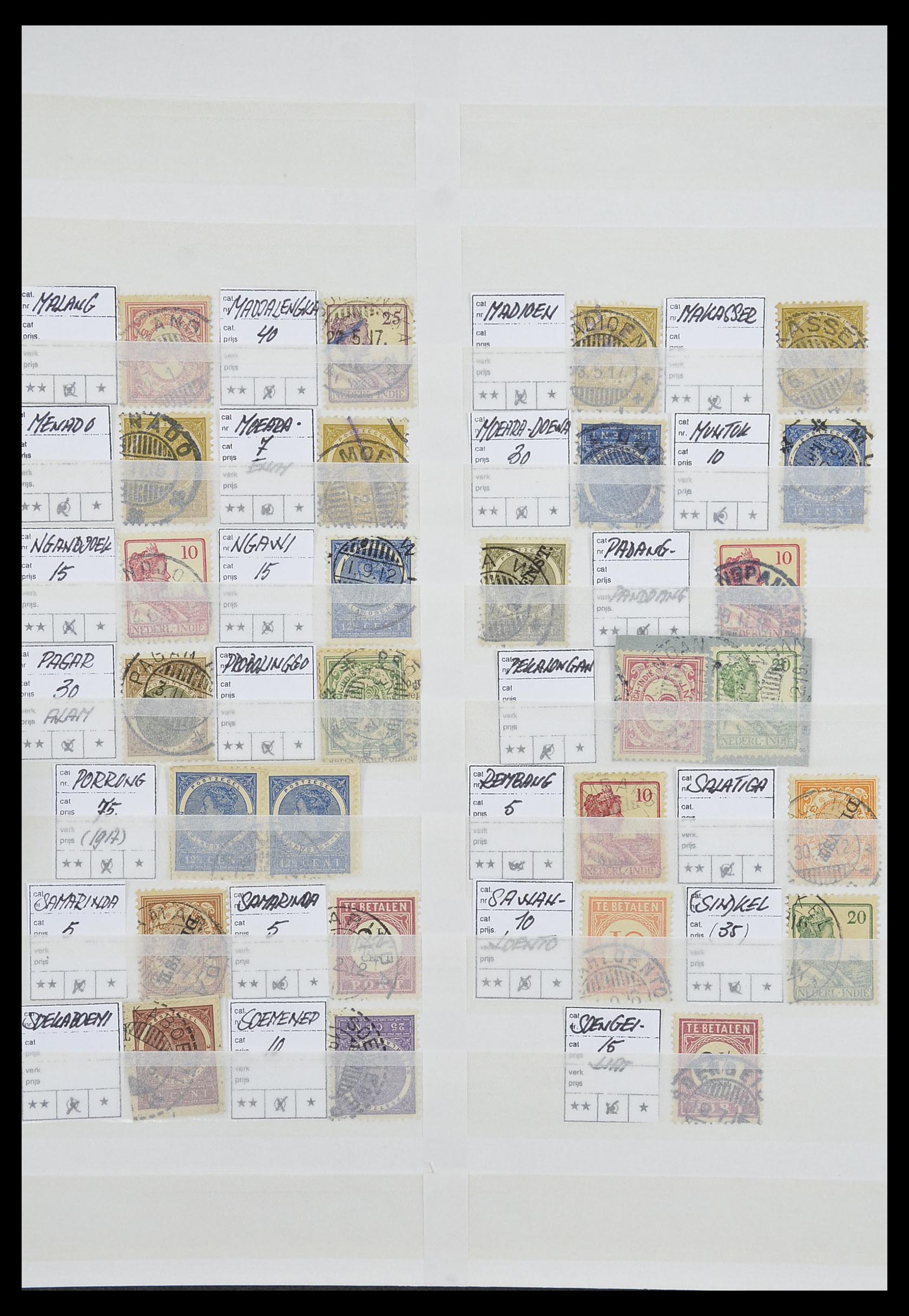 33718 006 - Stamp collection 33718 Dutch east Indies cancels.