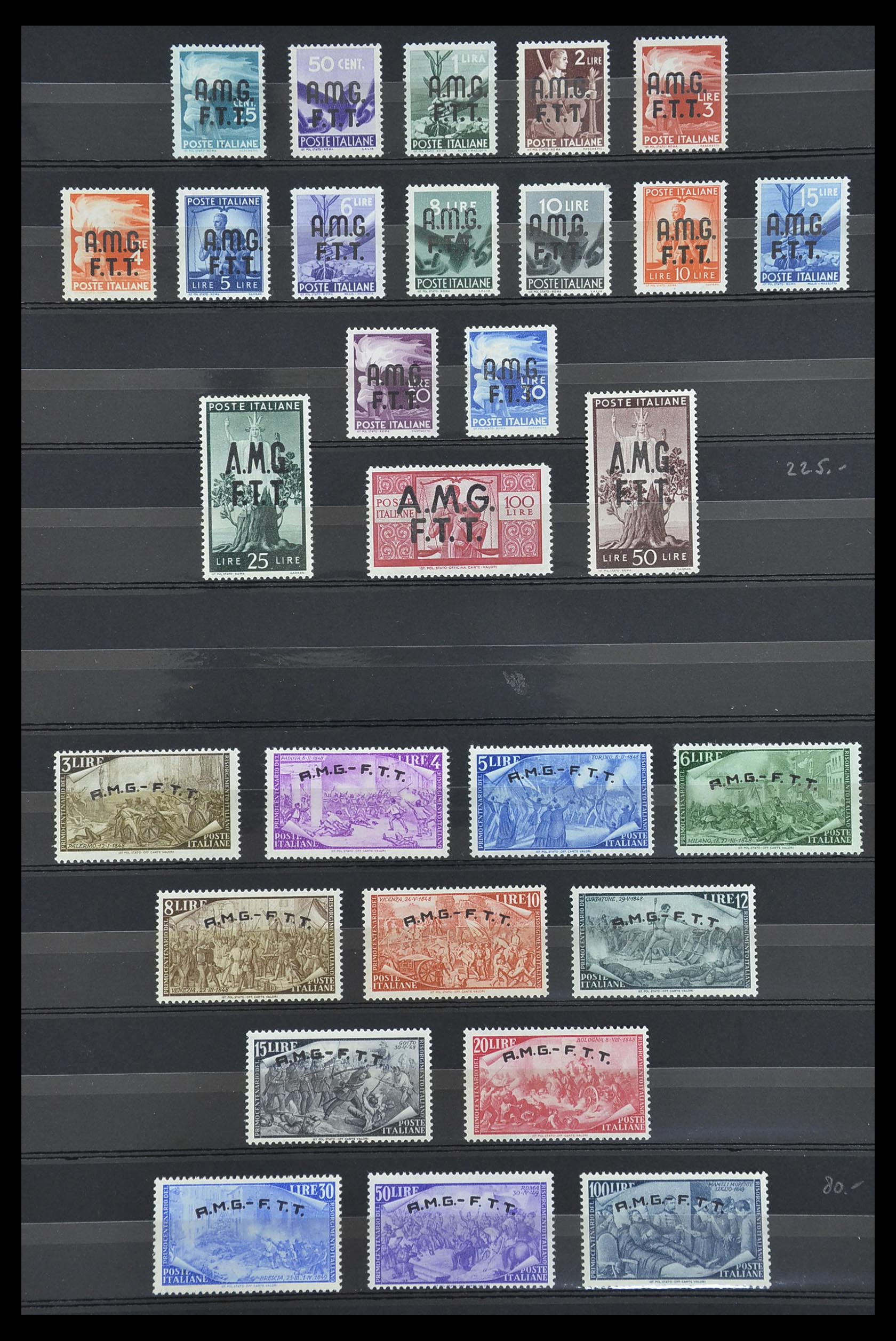 33719 001 - Postzegelverzameling 33719 Triëst Zone A en B 1947-1952.