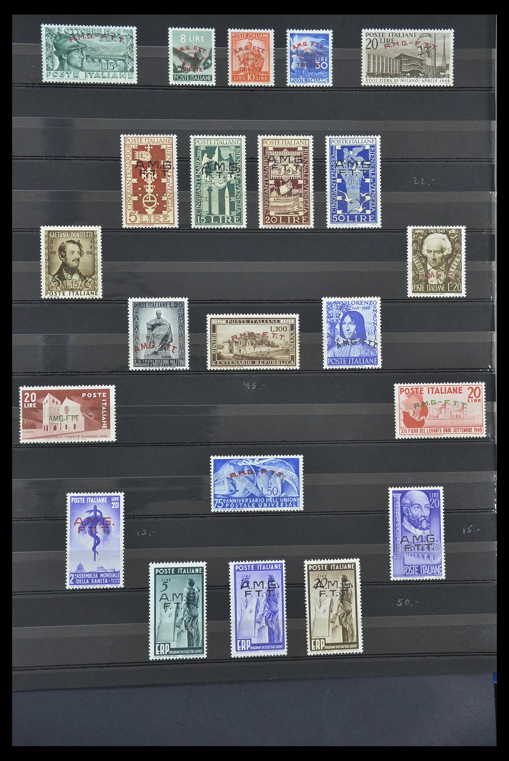 33719 002 - Postzegelverzameling 33719 Triëst Zone A en B 1947-1952.