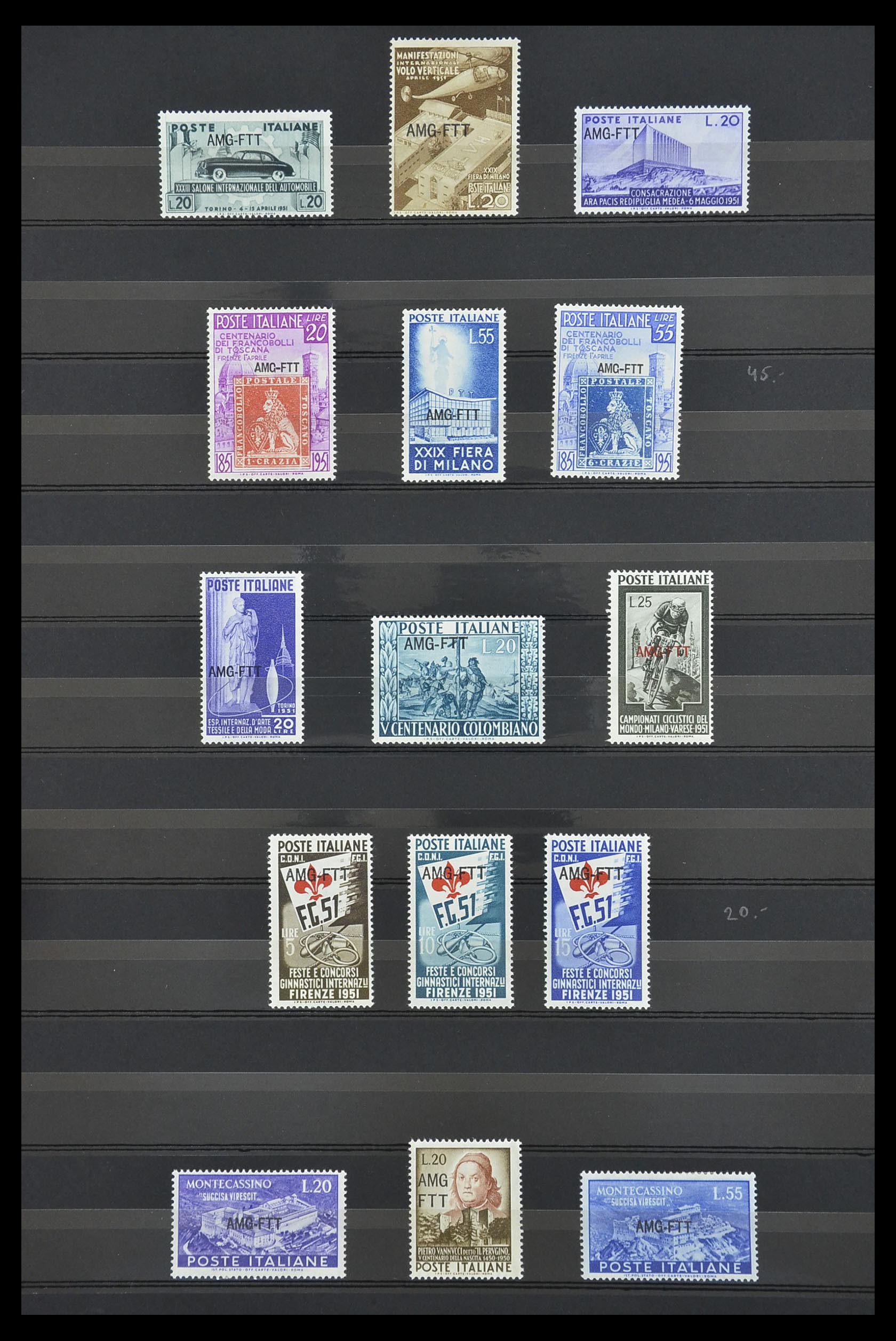 33719 006 - Postzegelverzameling 33719 Triëst Zone A en B 1947-1952.