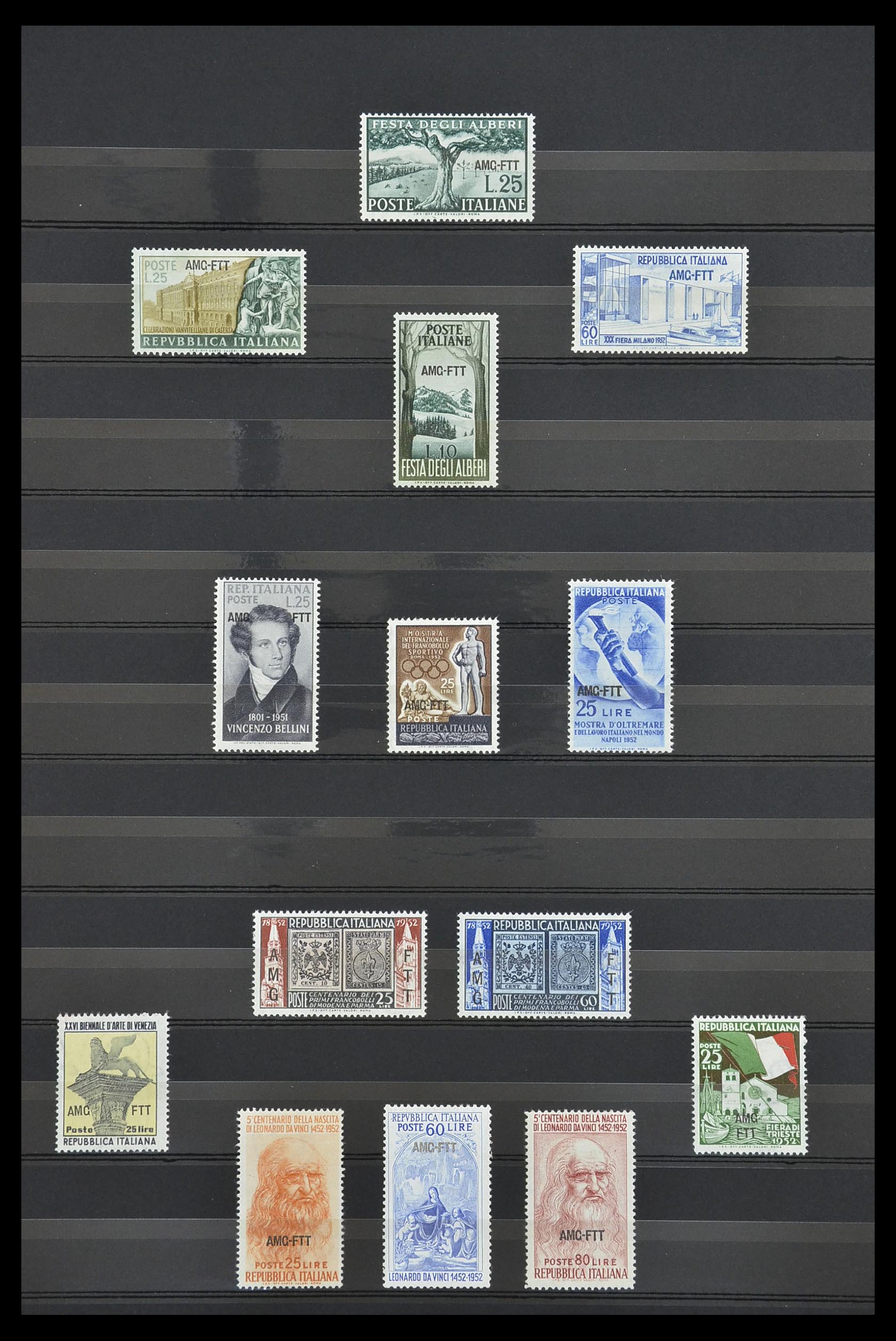 33719 008 - Postzegelverzameling 33719 Triëst Zone A en B 1947-1952.