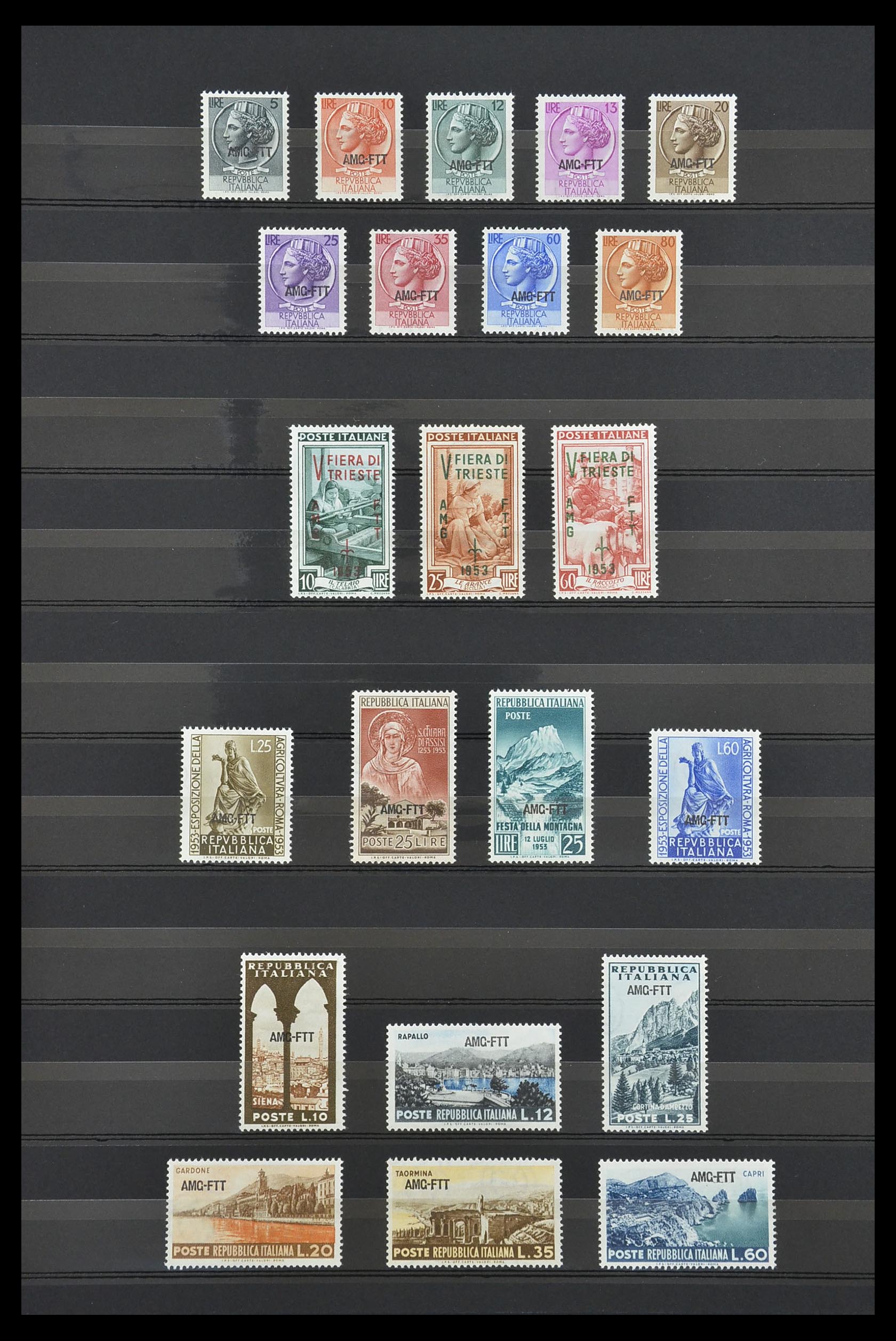 33719 010 - Postzegelverzameling 33719 Triëst Zone A en B 1947-1952.