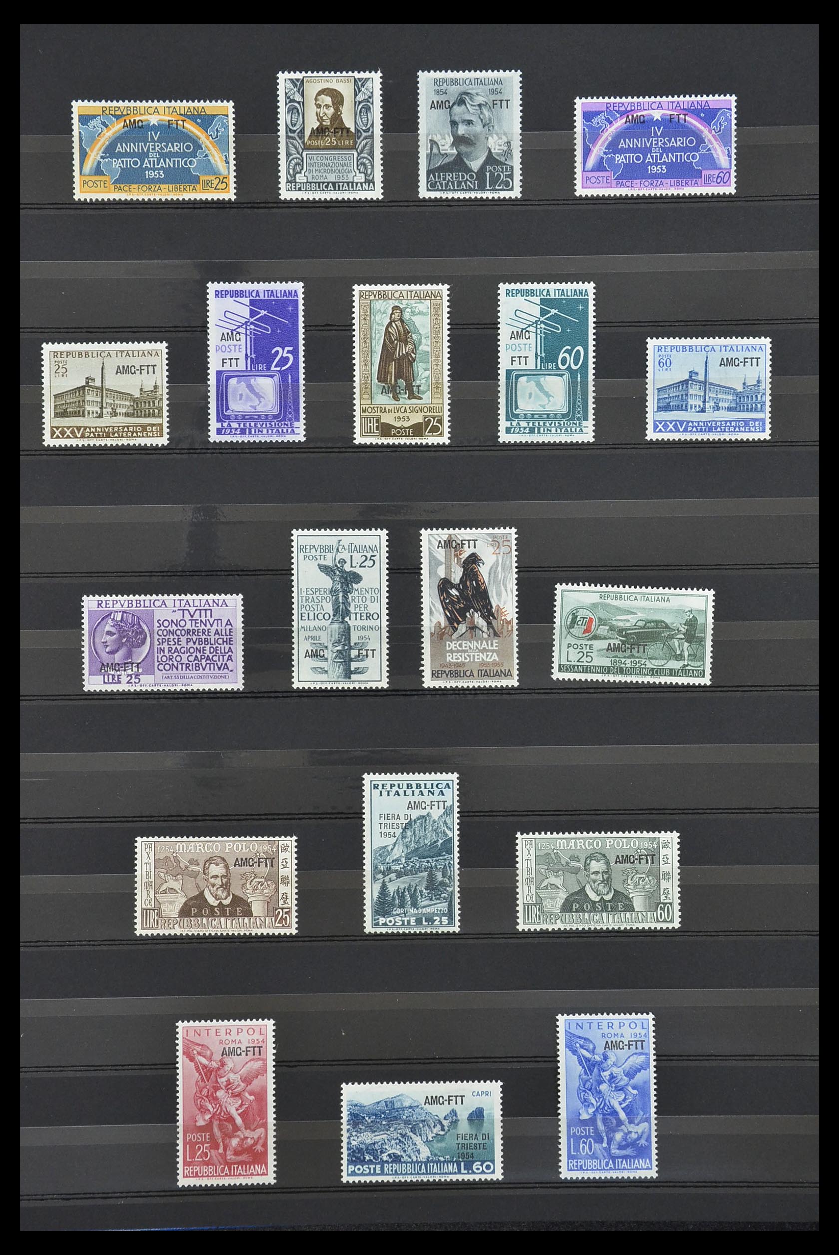 33719 011 - Postzegelverzameling 33719 Triëst Zone A en B 1947-1952.