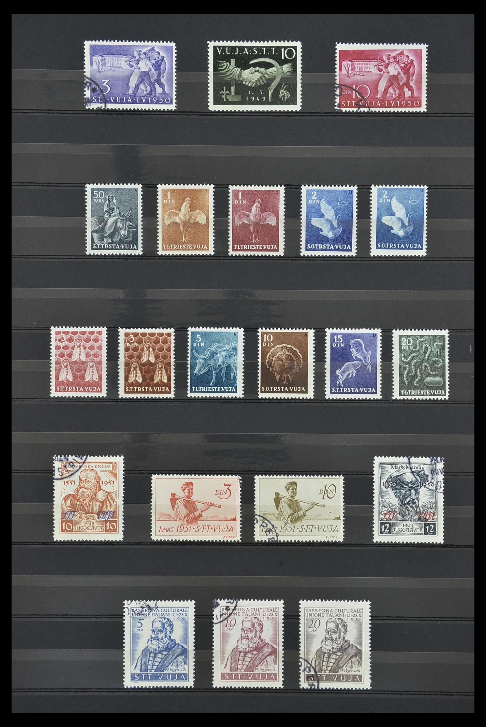 33719 016 - Postzegelverzameling 33719 Triëst Zone A en B 1947-1952.