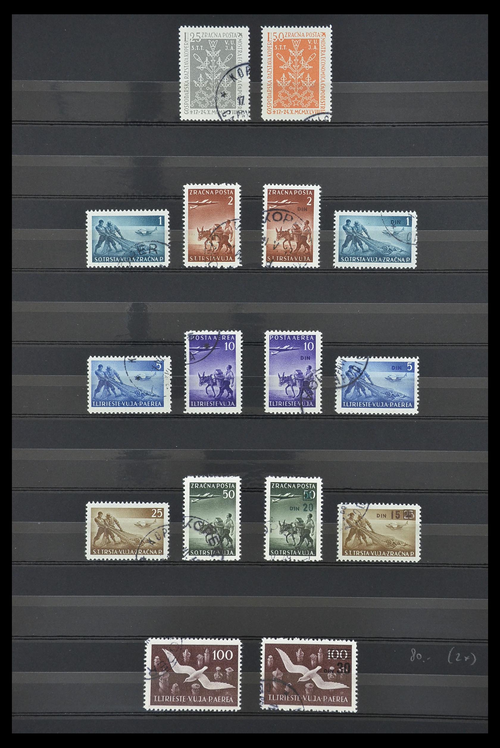 33719 021 - Postzegelverzameling 33719 Triëst Zone A en B 1947-1952.