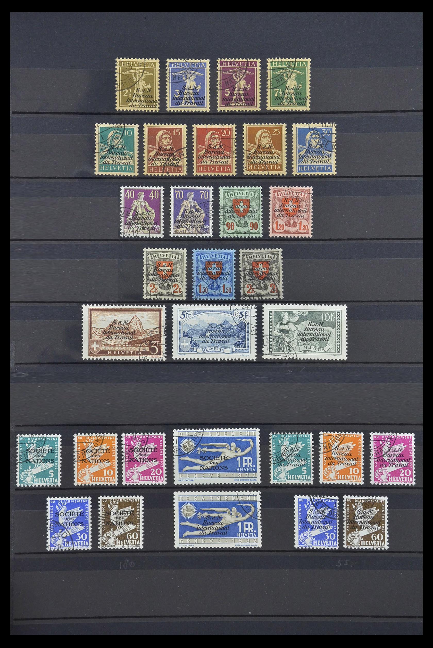 33720 001 - Stamp collection 33720 Switzerland service 1918-1973.