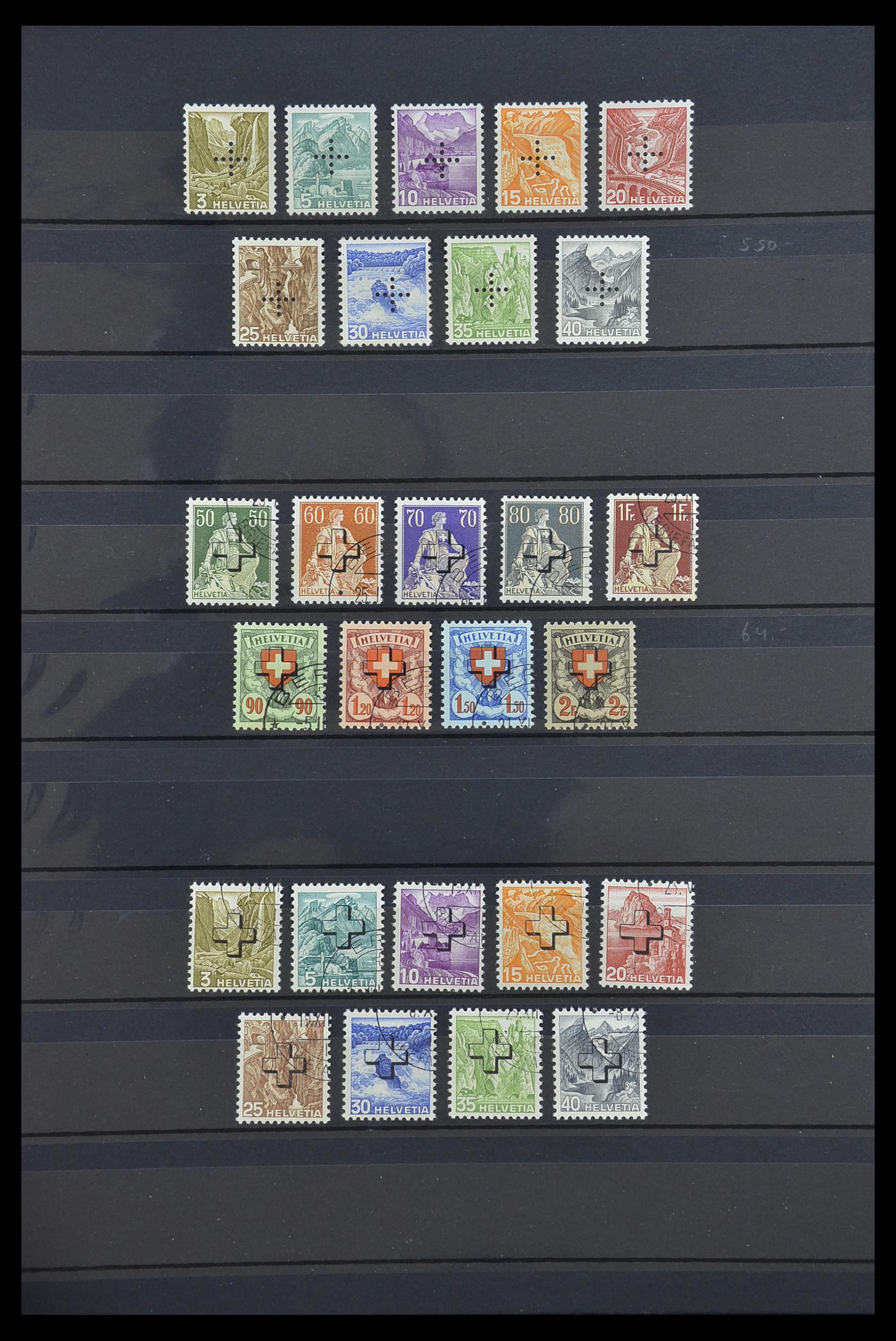 33720 003 - Stamp collection 33720 Switzerland service 1918-1973.