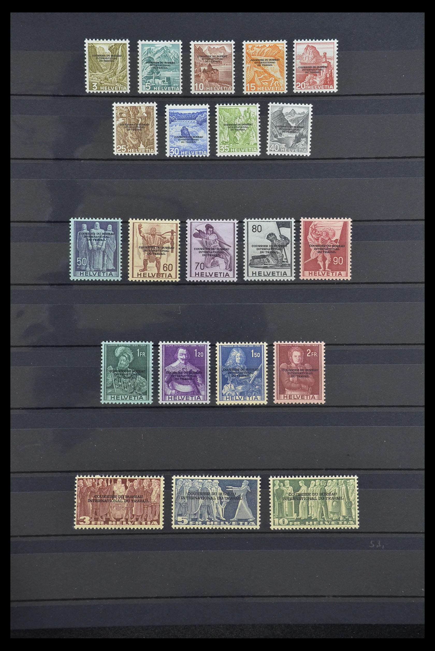 33720 007 - Stamp collection 33720 Switzerland service 1918-1973.