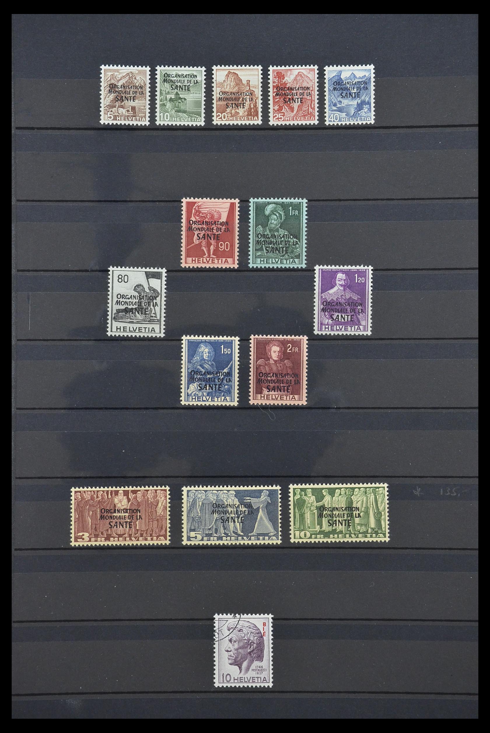 33720 009 - Stamp collection 33720 Switzerland service 1918-1973.