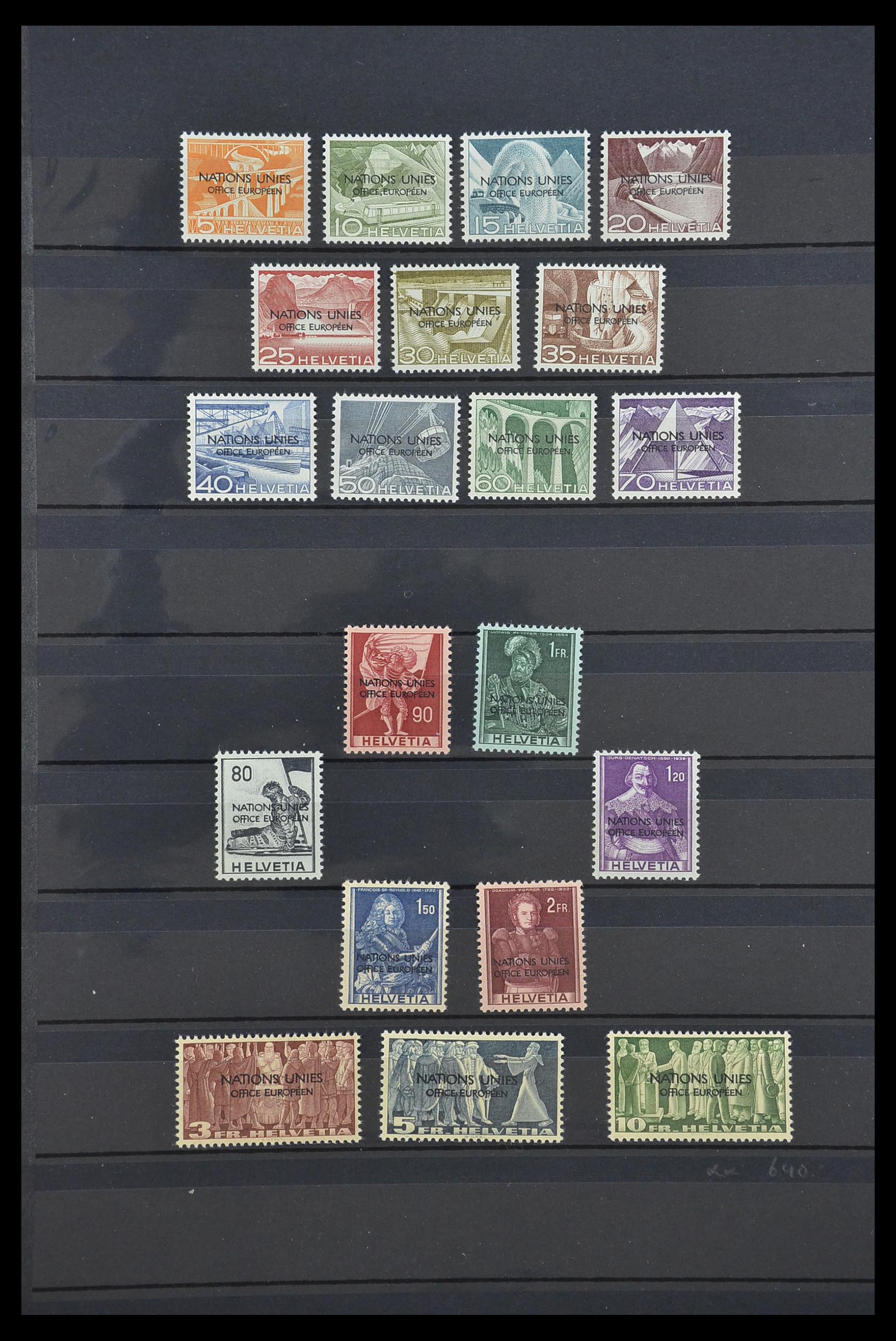 33720 011 - Stamp collection 33720 Switzerland service 1918-1973.