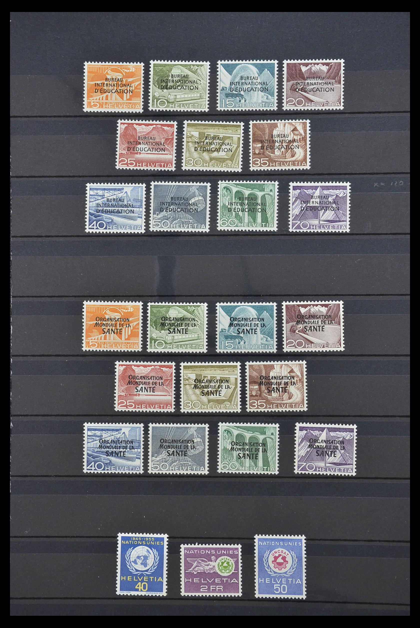 33720 012 - Stamp collection 33720 Switzerland service 1918-1973.