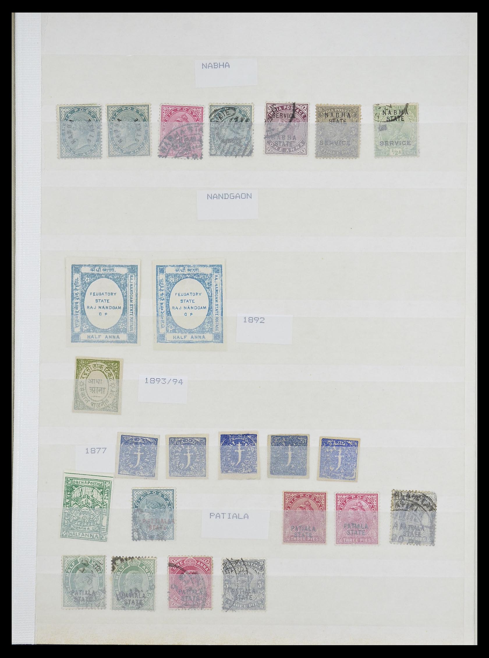 33723 029 - Postzegelverzameling 33723 India Staten 1870-1949.
