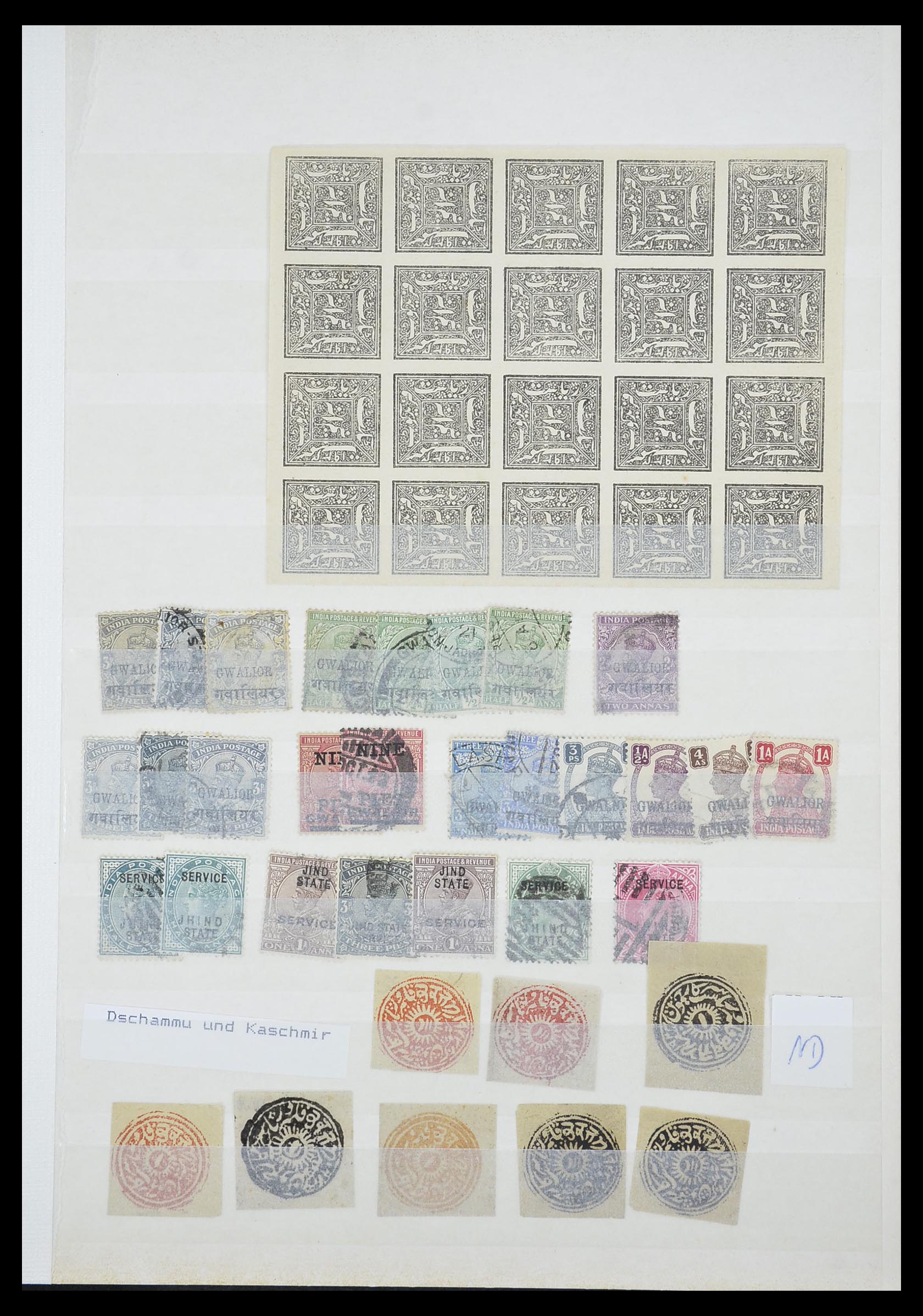 33723 043 - Postzegelverzameling 33723 India Staten 1870-1949.