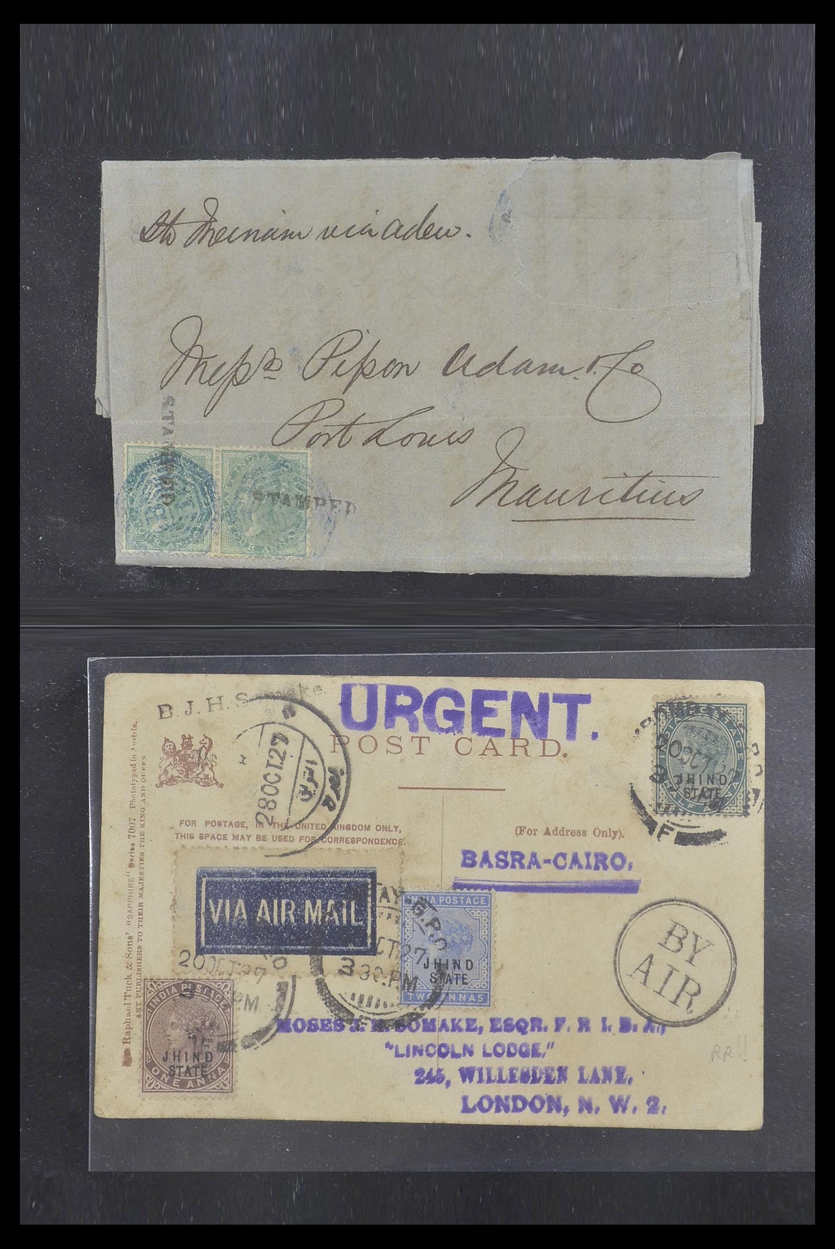 33724 003 - Postzegelverzameling 33724 India en staten brieven 1865-1949.