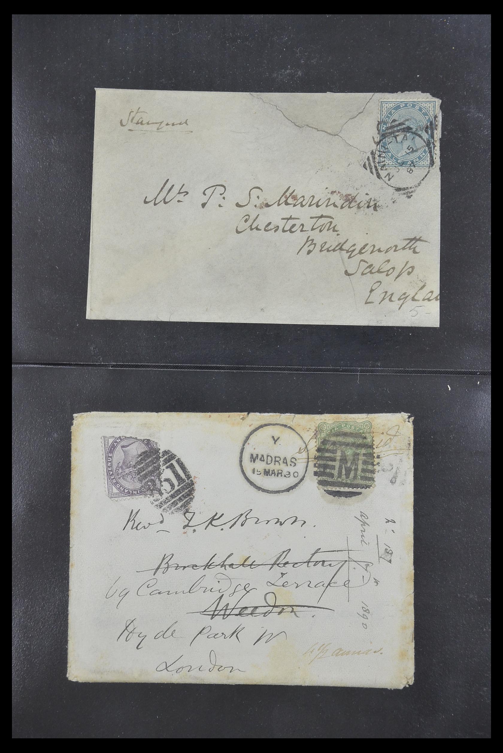 33724 004 - Postzegelverzameling 33724 India en staten brieven 1865-1949.