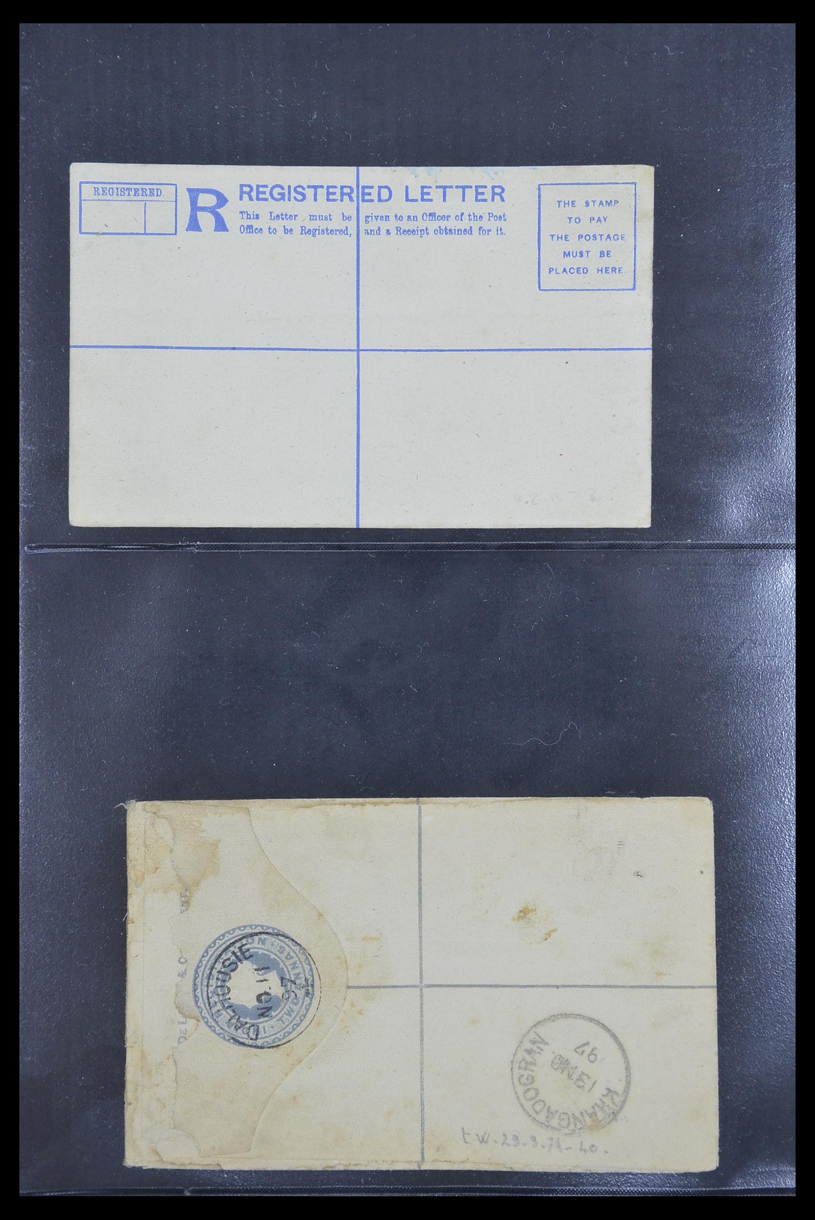 33724 012 - Postzegelverzameling 33724 India en staten brieven 1865-1949.