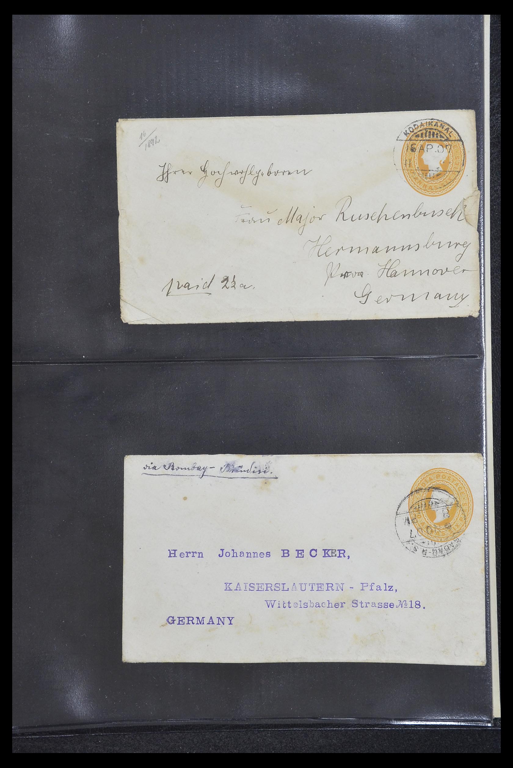 33724 020 - Postzegelverzameling 33724 India en staten brieven 1865-1949.