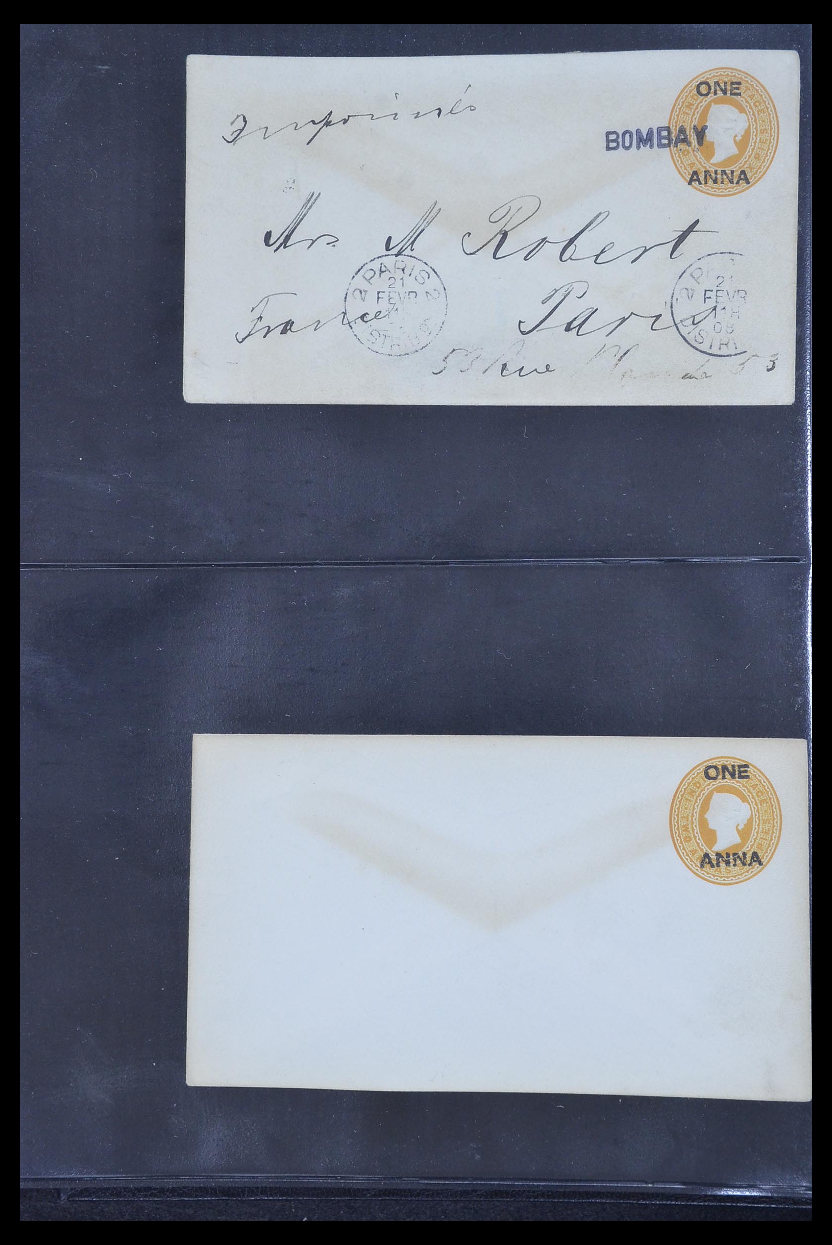 33724 027 - Postzegelverzameling 33724 India en staten brieven 1865-1949.