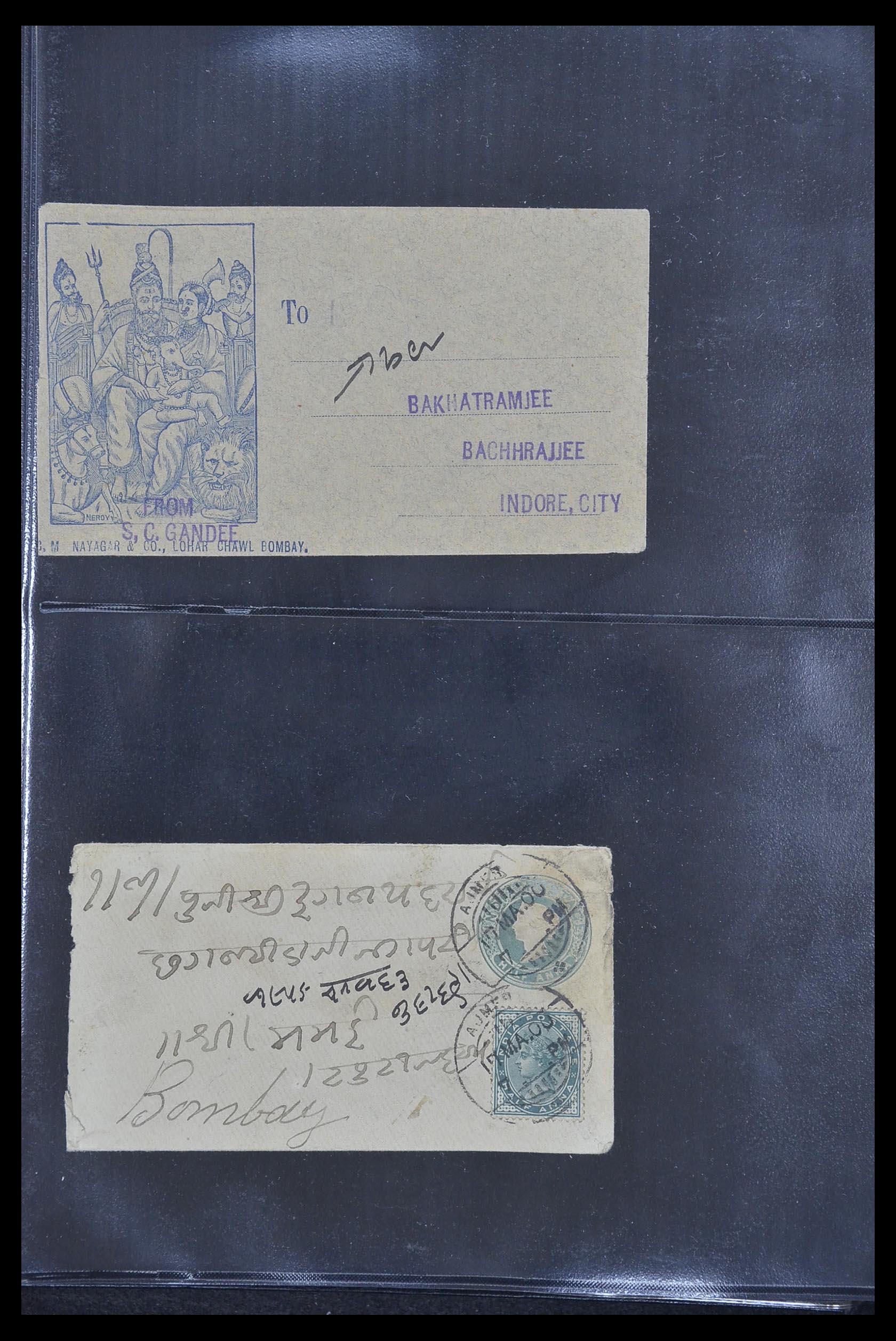 33724 028 - Postzegelverzameling 33724 India en staten brieven 1865-1949.