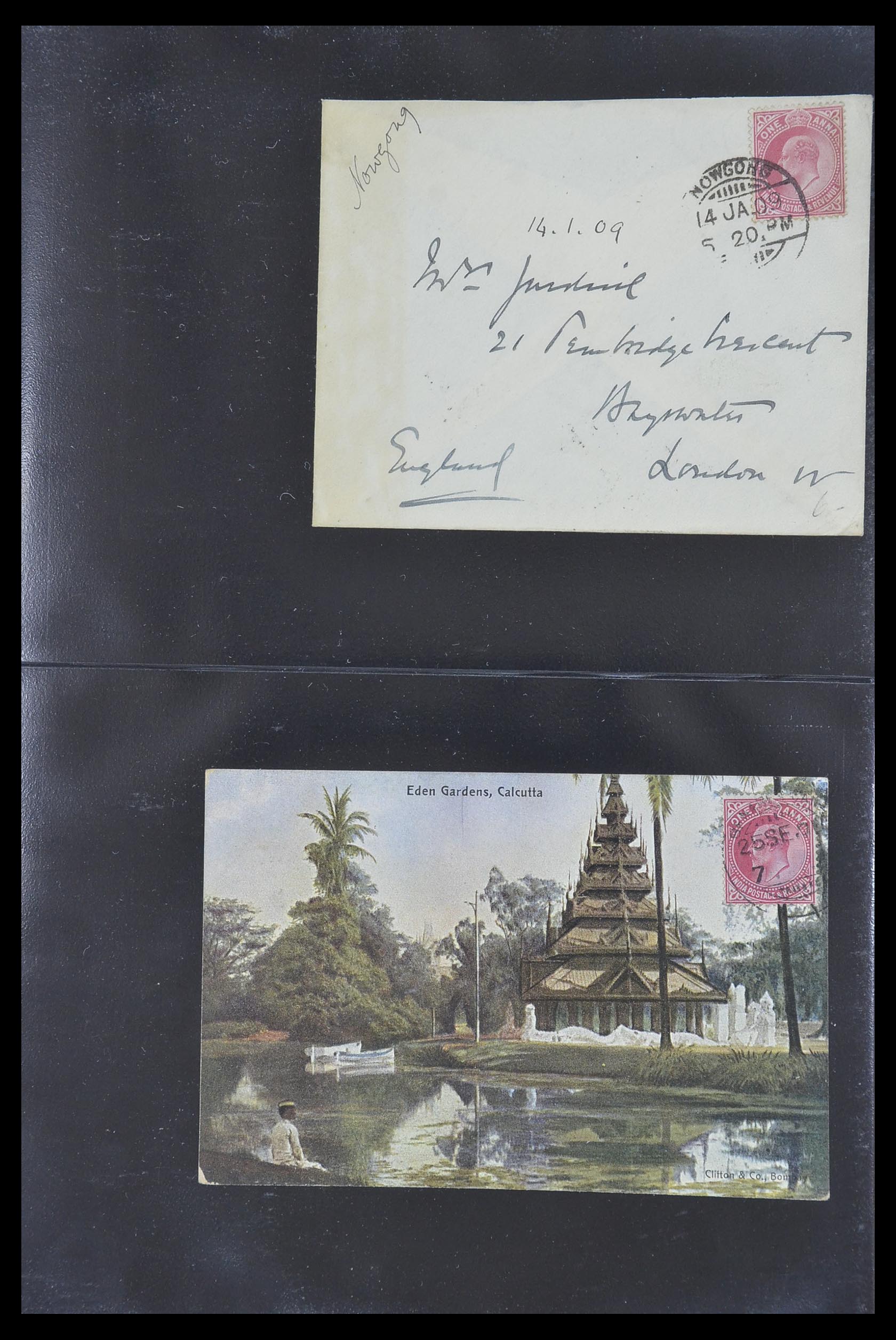 33724 039 - Postzegelverzameling 33724 India en staten brieven 1865-1949.