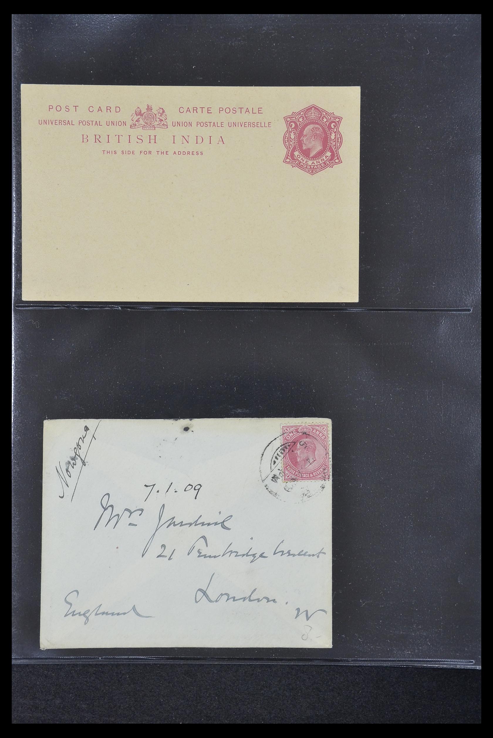 33724 040 - Postzegelverzameling 33724 India en staten brieven 1865-1949.