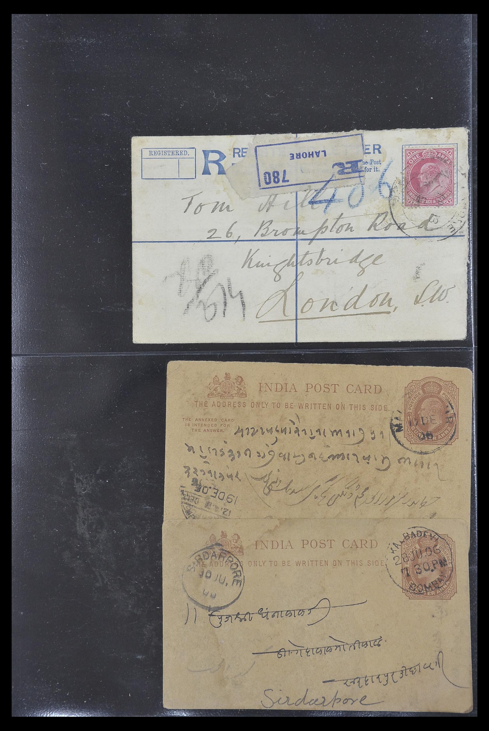 33724 041 - Postzegelverzameling 33724 India en staten brieven 1865-1949.