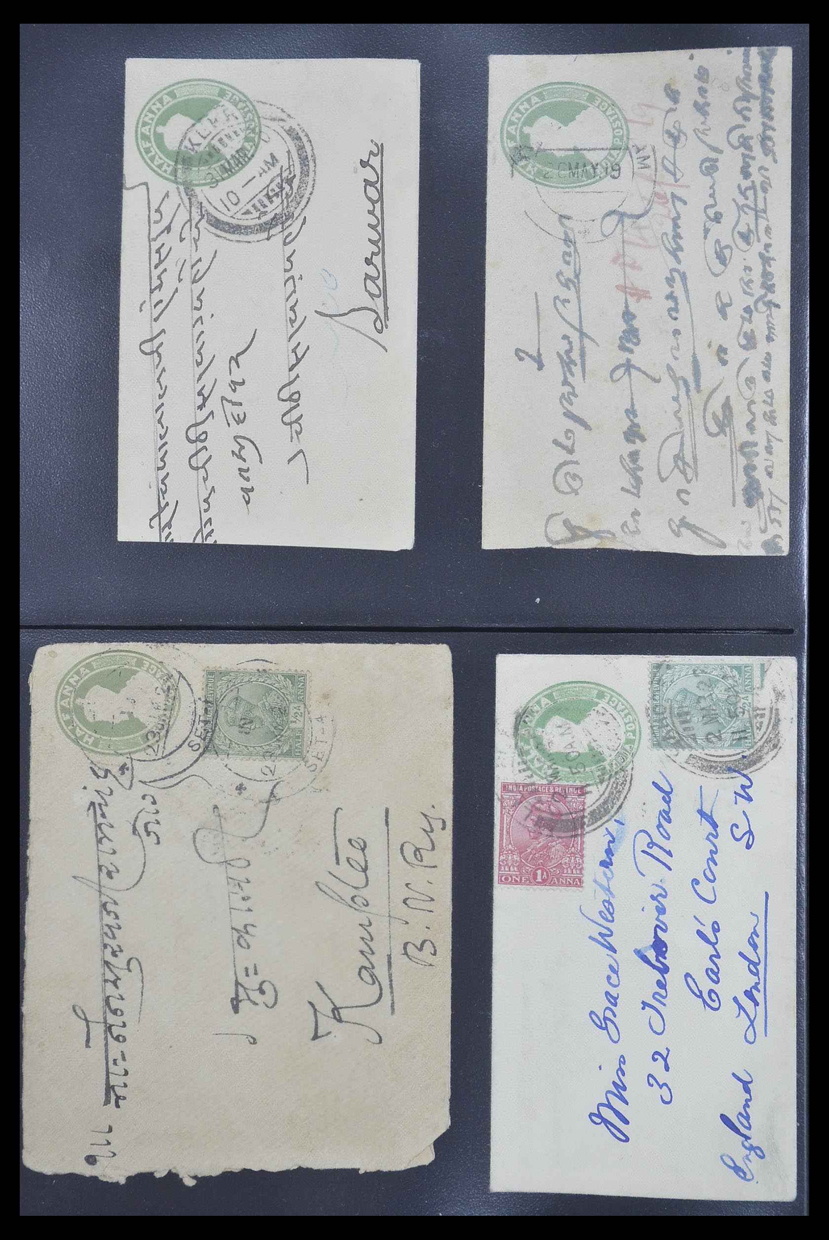 33724 049 - Postzegelverzameling 33724 India en staten brieven 1865-1949.