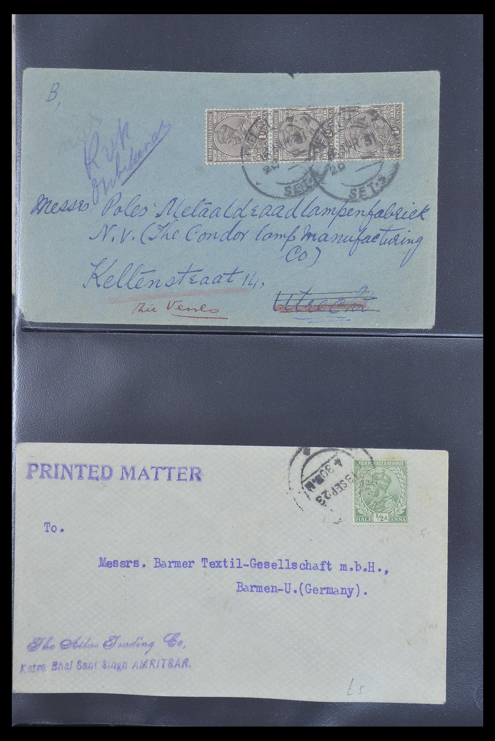 33724 052 - Postzegelverzameling 33724 India en staten brieven 1865-1949.
