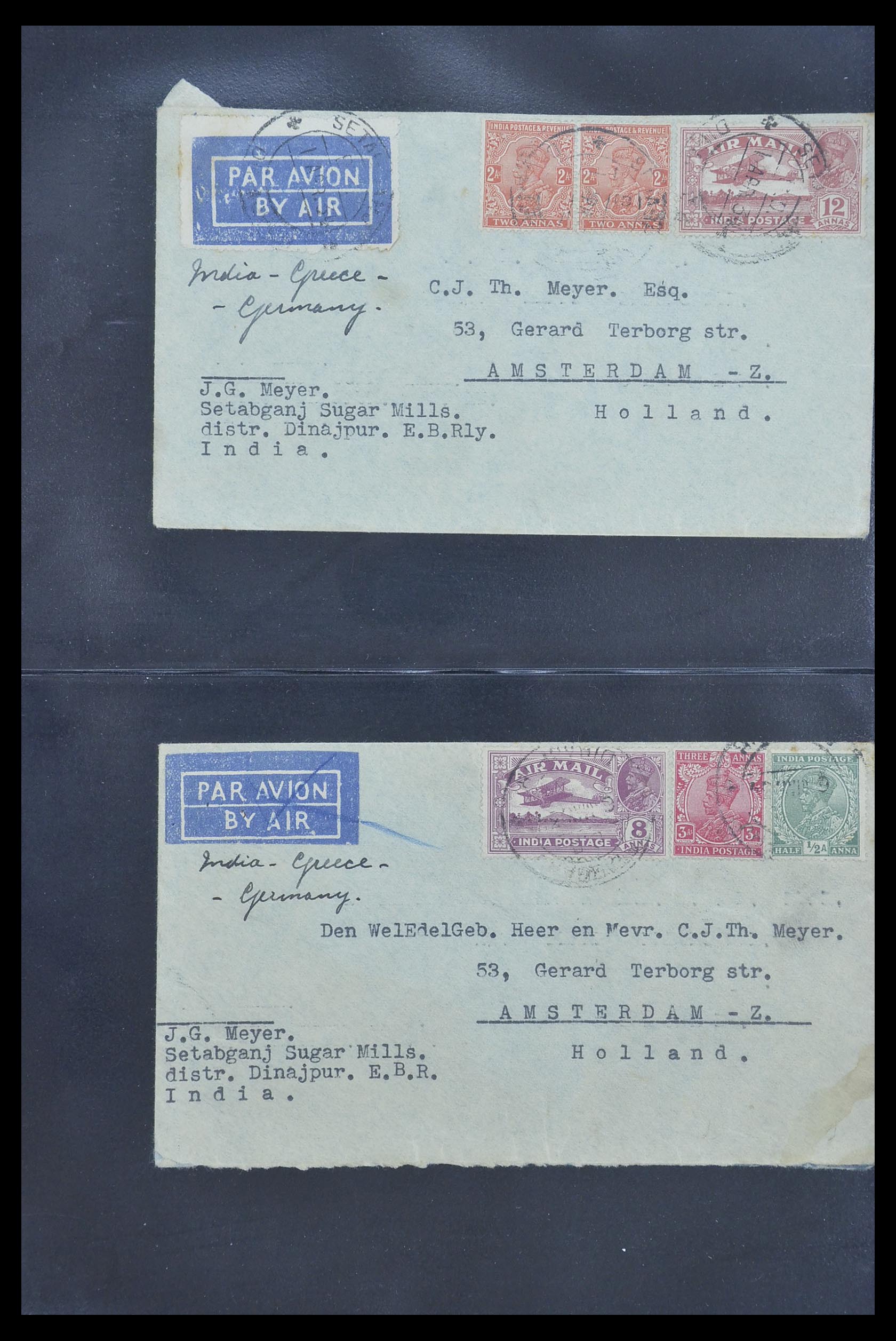 33724 063 - Postzegelverzameling 33724 India en staten brieven 1865-1949.