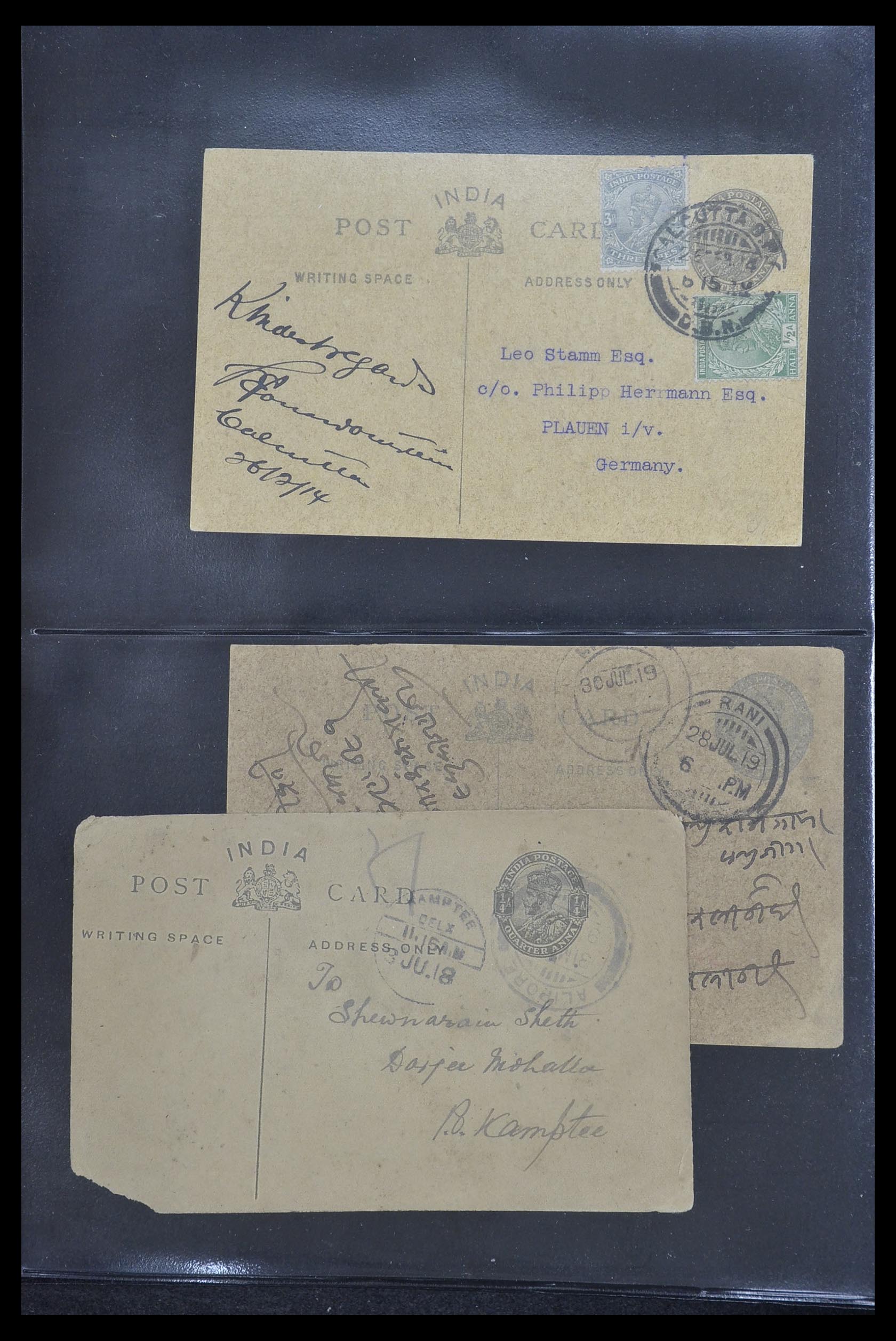 33724 065 - Postzegelverzameling 33724 India en staten brieven 1865-1949.