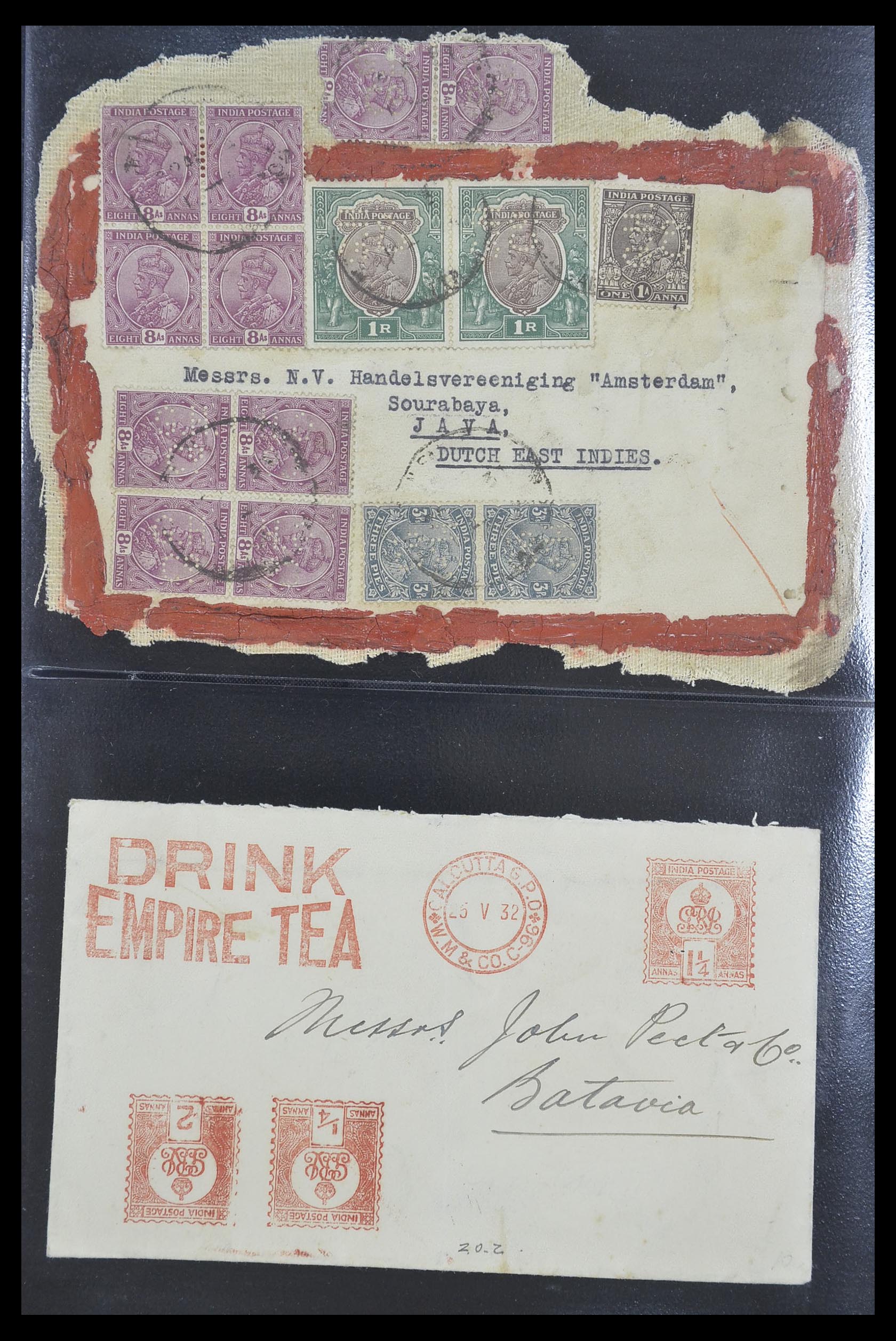 33724 068 - Postzegelverzameling 33724 India en staten brieven 1865-1949.
