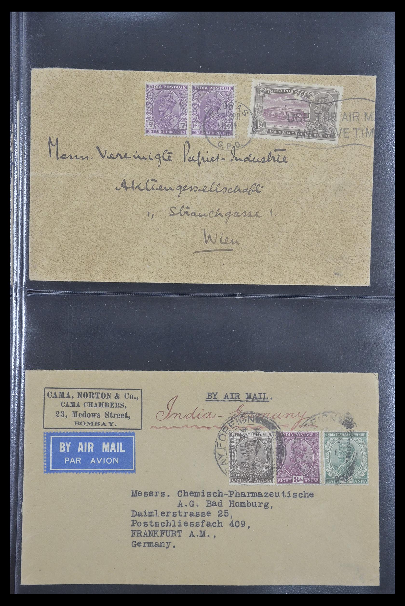 33724 070 - Postzegelverzameling 33724 India en staten brieven 1865-1949.