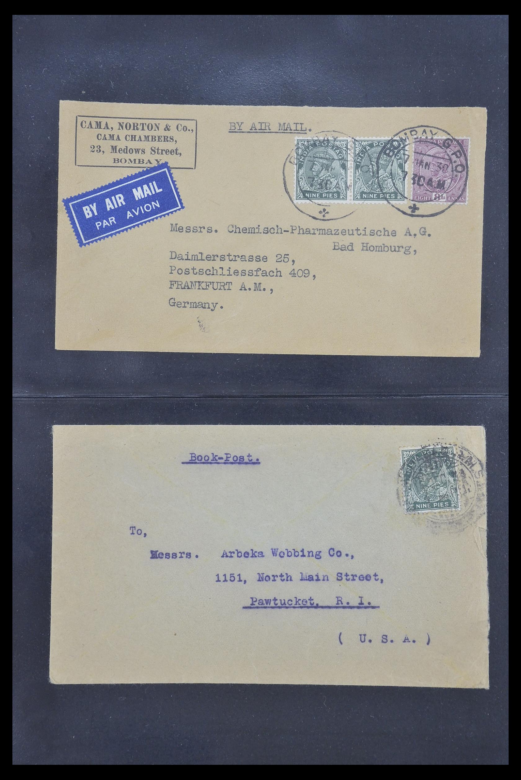 33724 071 - Postzegelverzameling 33724 India en staten brieven 1865-1949.