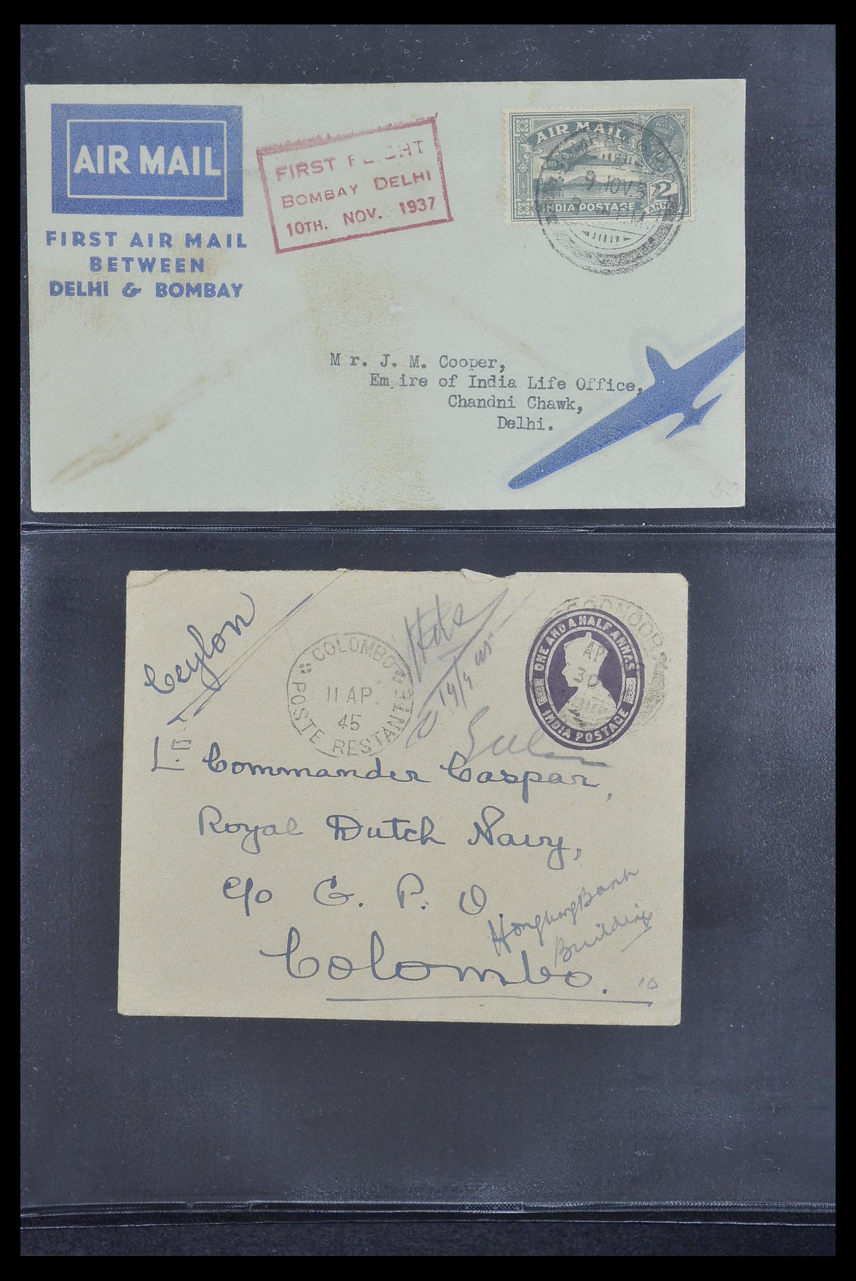 33724 076 - Postzegelverzameling 33724 India en staten brieven 1865-1949.