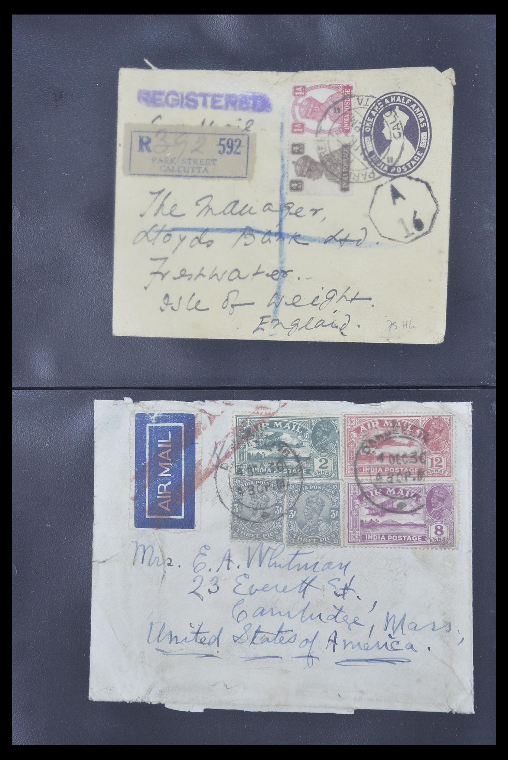 33724 077 - Postzegelverzameling 33724 India en staten brieven 1865-1949.