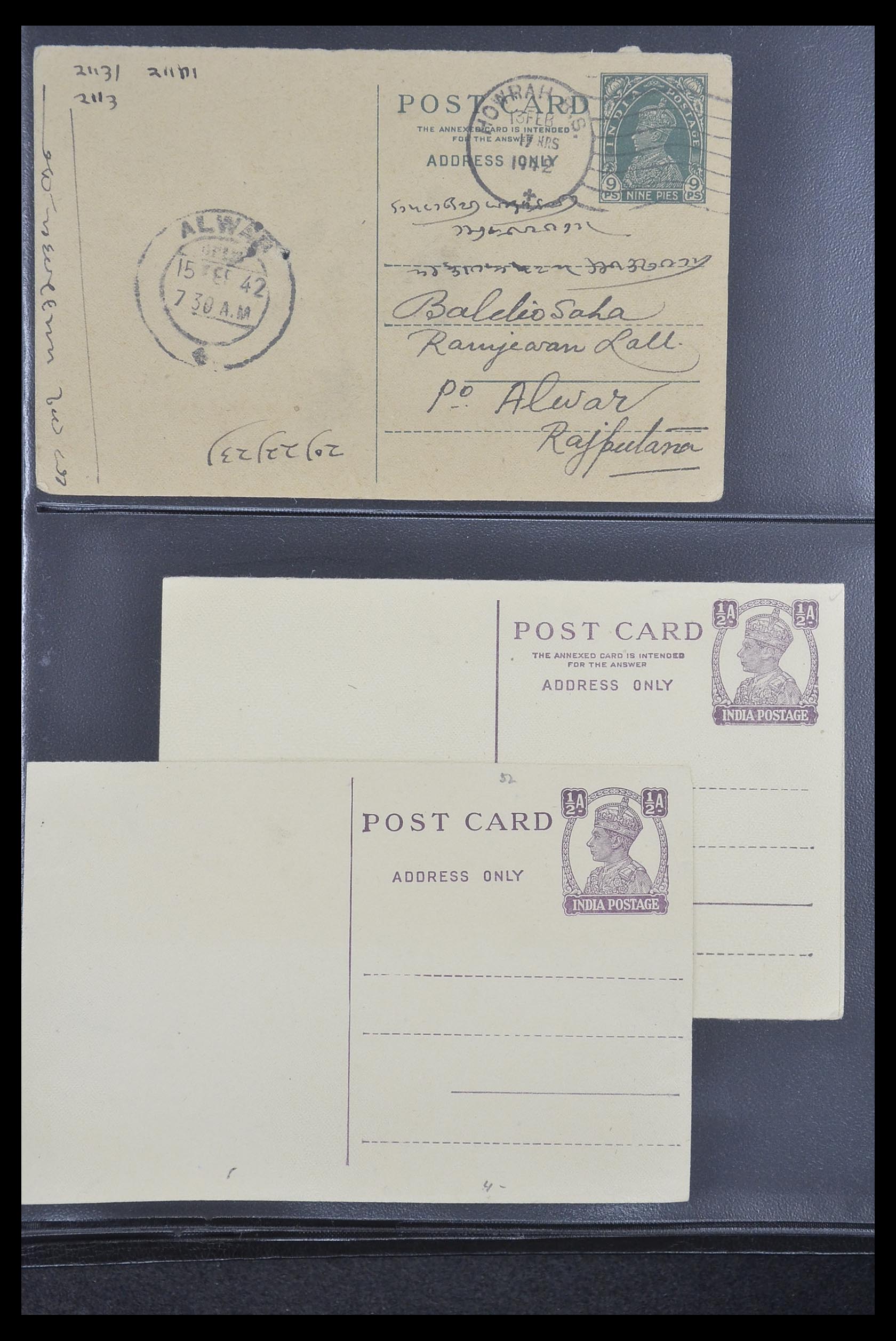 33724 080 - Postzegelverzameling 33724 India en staten brieven 1865-1949.