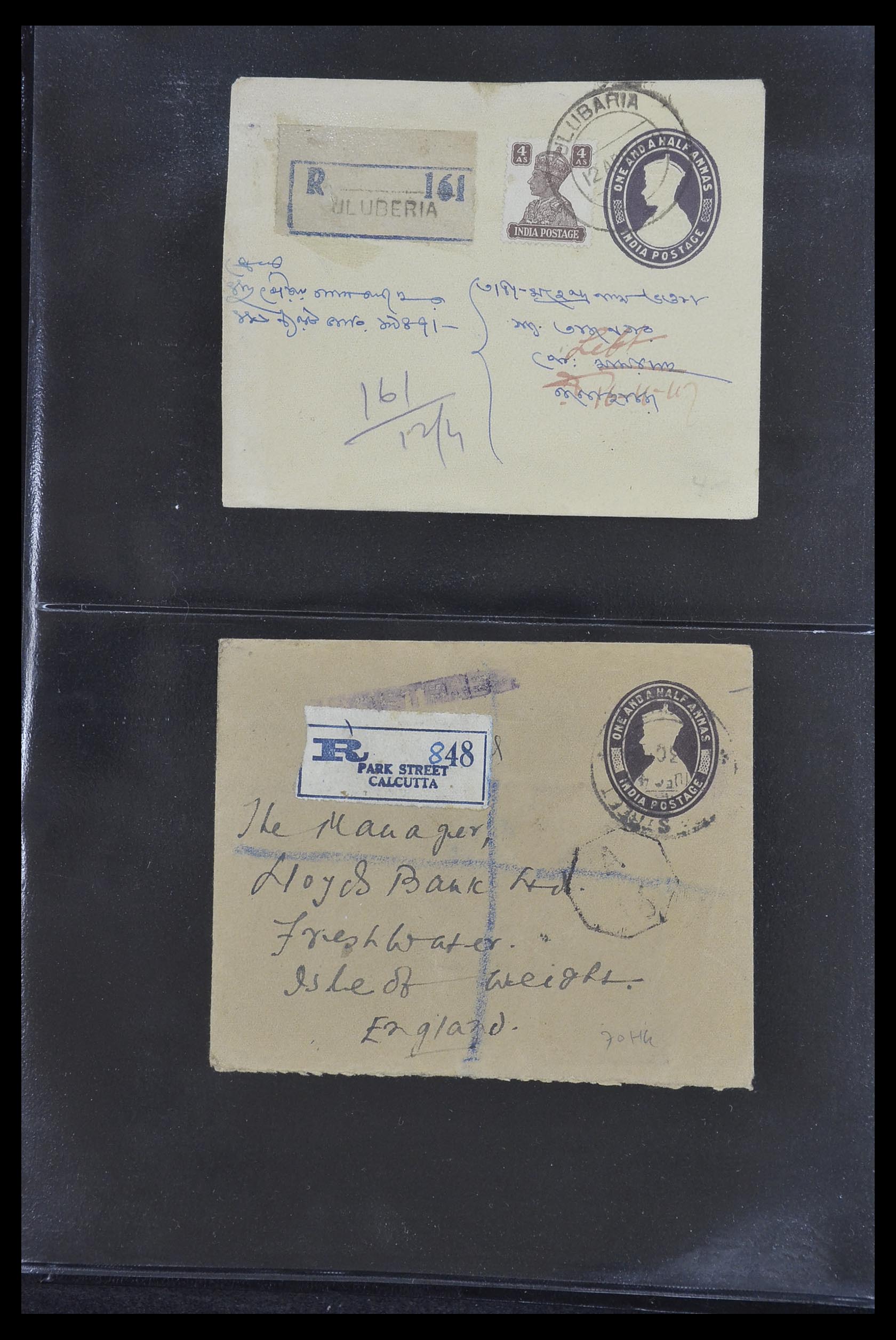33724 083 - Postzegelverzameling 33724 India en staten brieven 1865-1949.