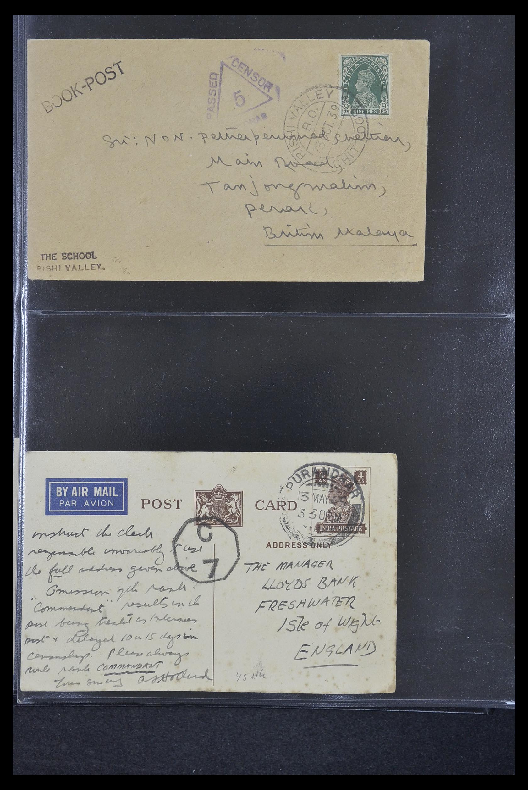 33724 084 - Postzegelverzameling 33724 India en staten brieven 1865-1949.