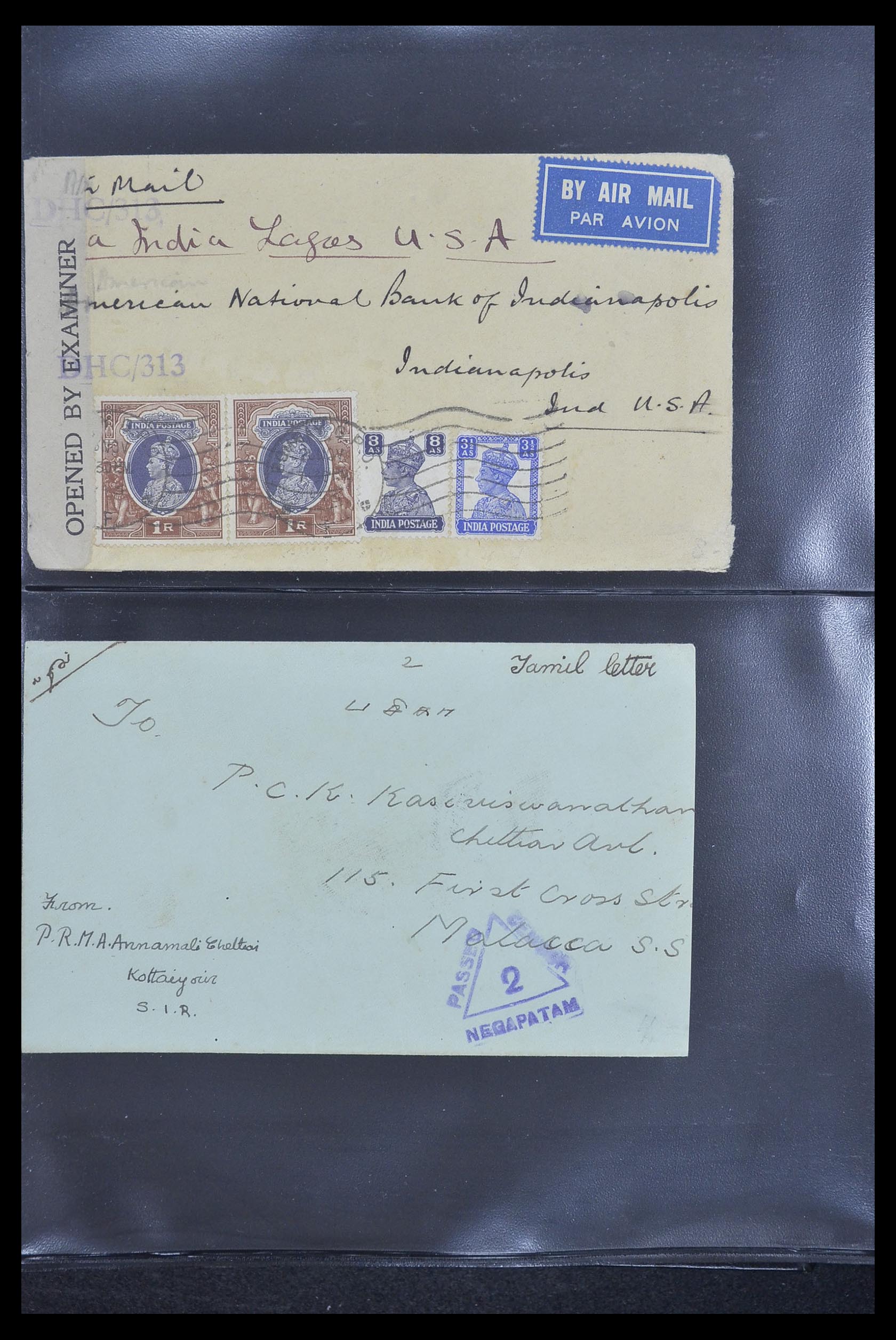 33724 086 - Postzegelverzameling 33724 India en staten brieven 1865-1949.
