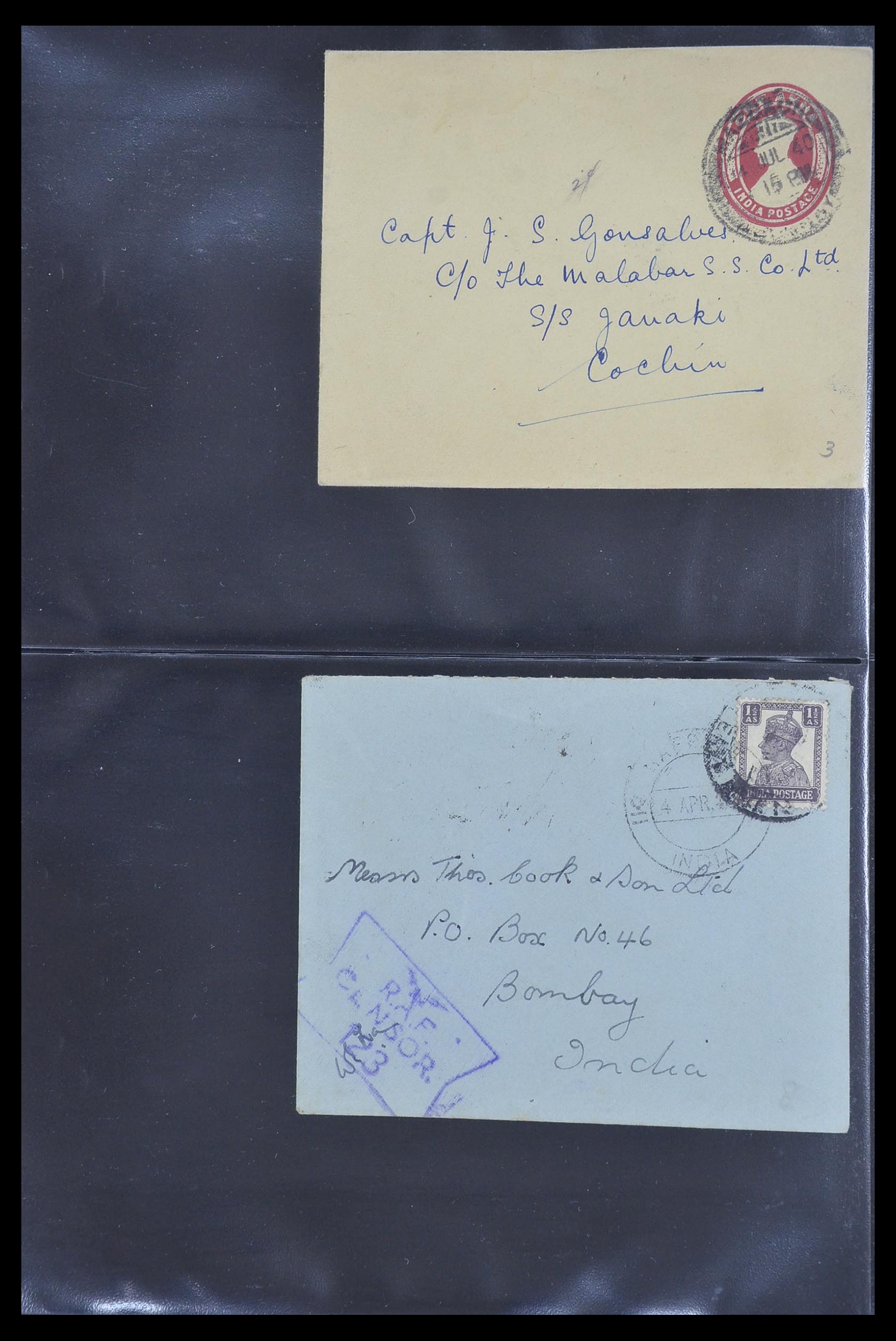 33724 087 - Postzegelverzameling 33724 India en staten brieven 1865-1949.